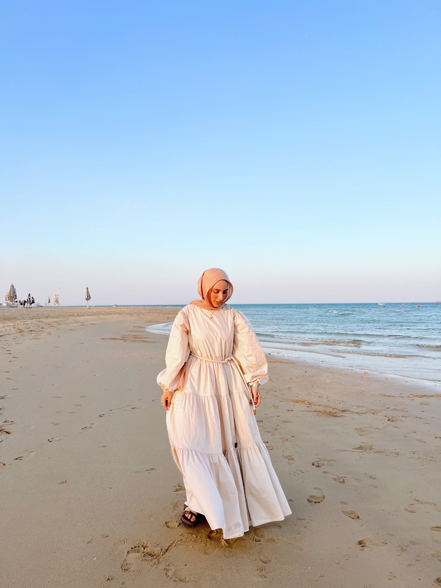 Poplin Gypsy Dress cream