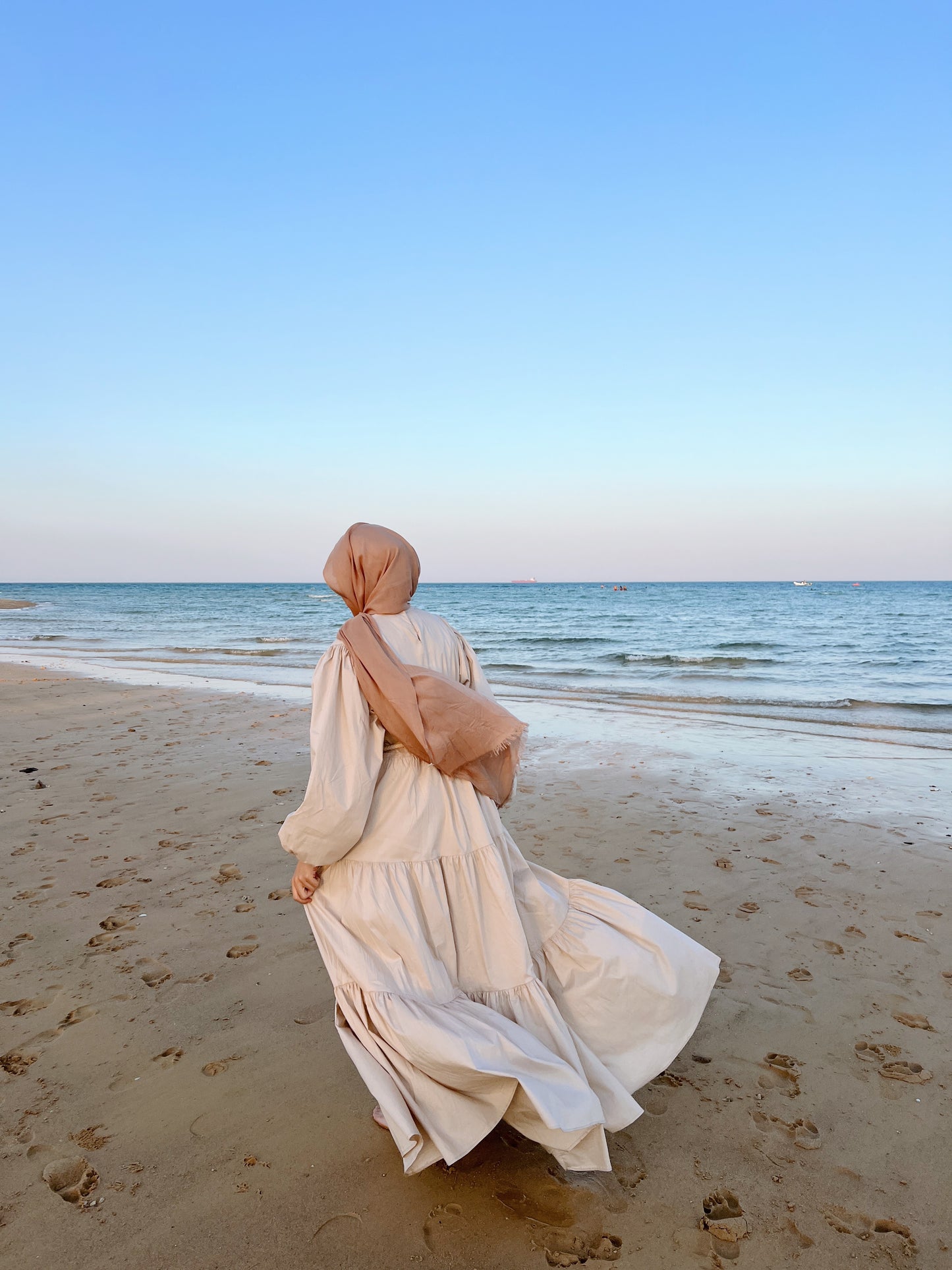 Poplin Gypsy Dress cream