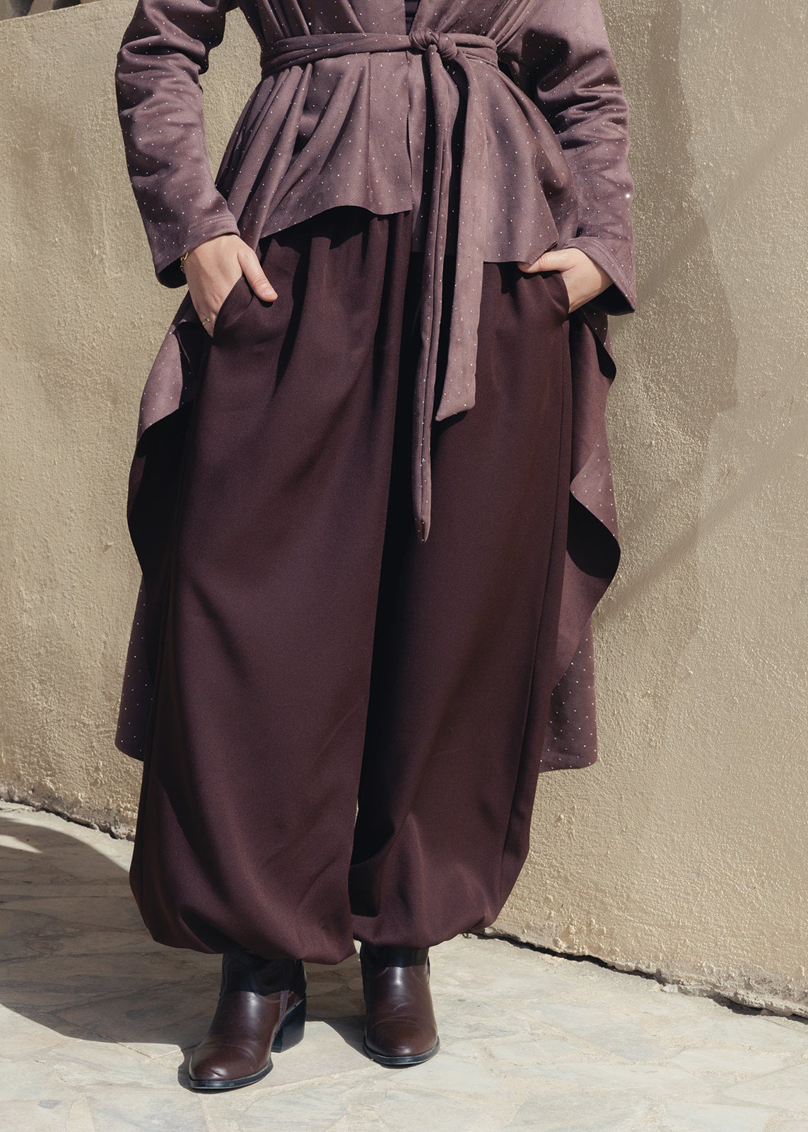 The Aura Balloon Pants In Burnt Brown