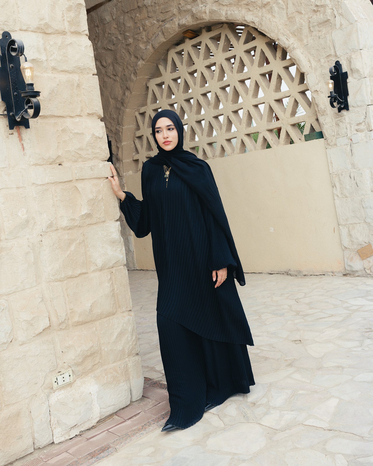 The Pleat Fall Set In Black