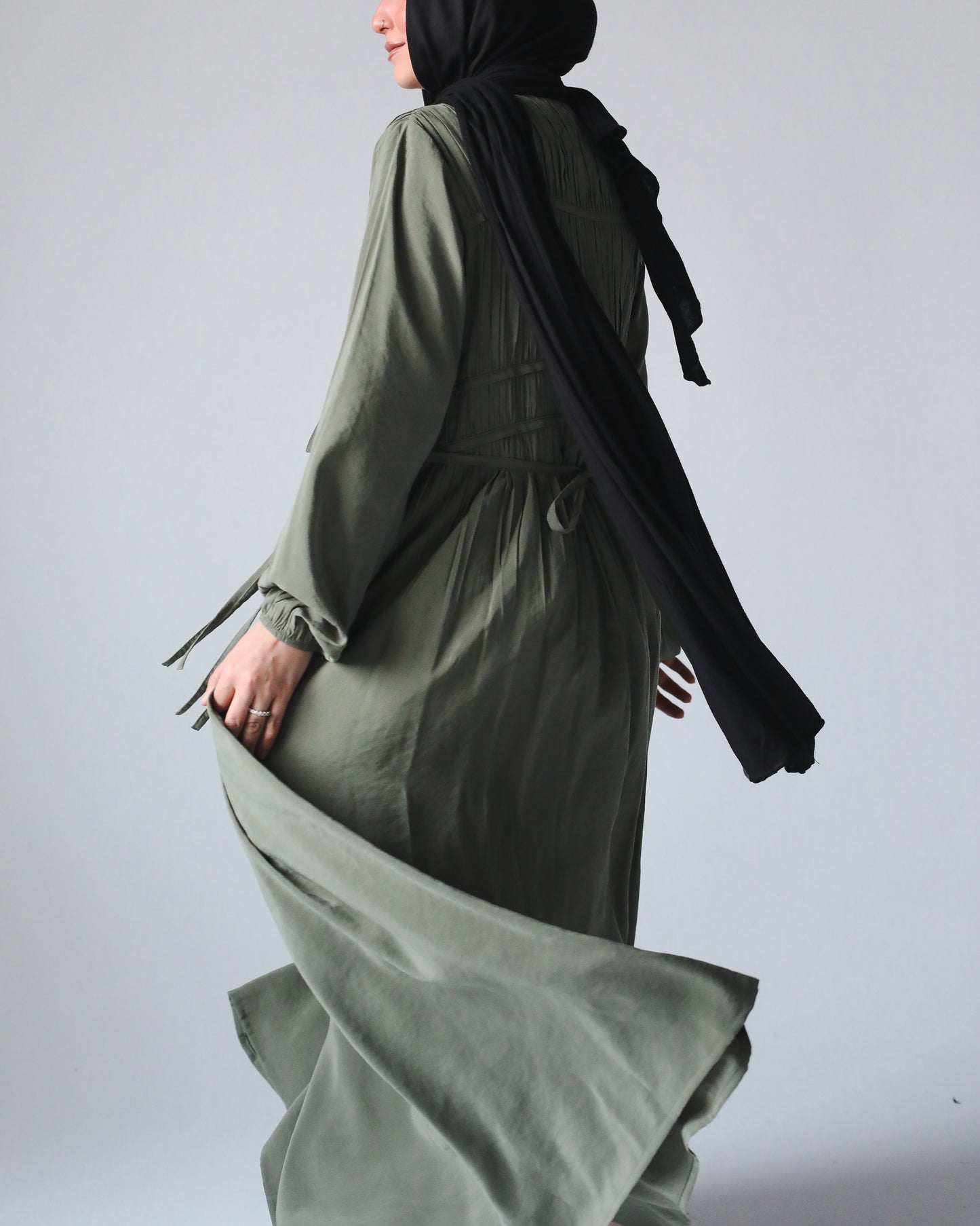 The Vela Dress In Olive