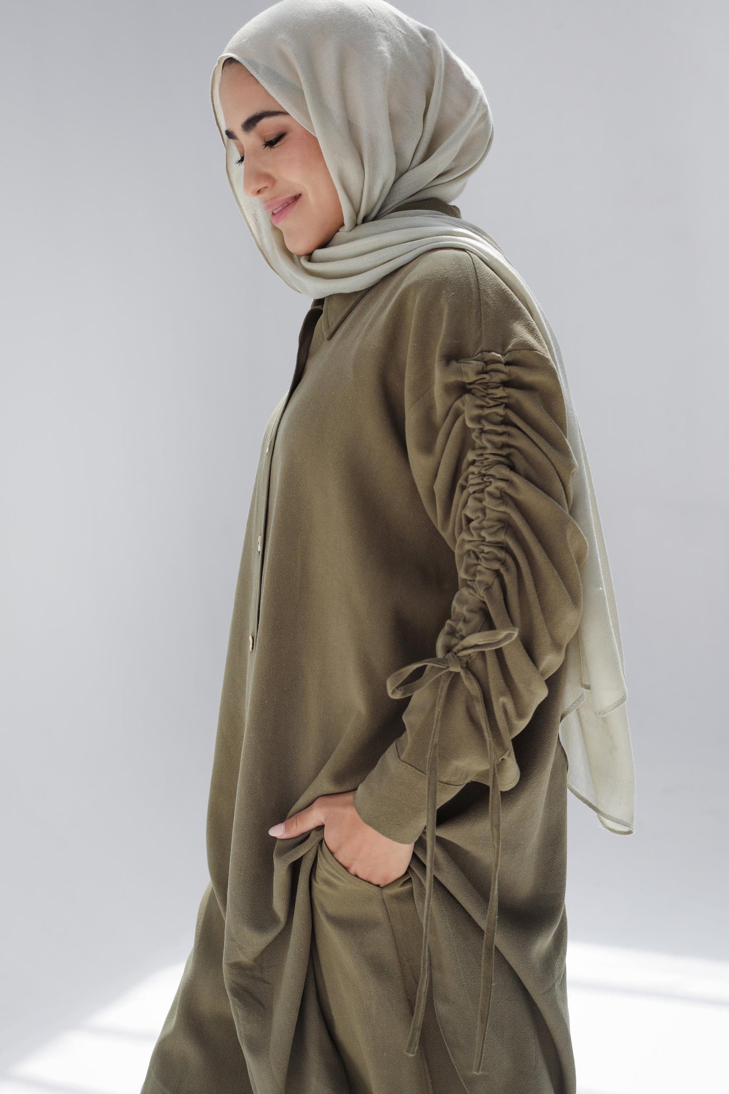The Everyday Linen Set In Olive