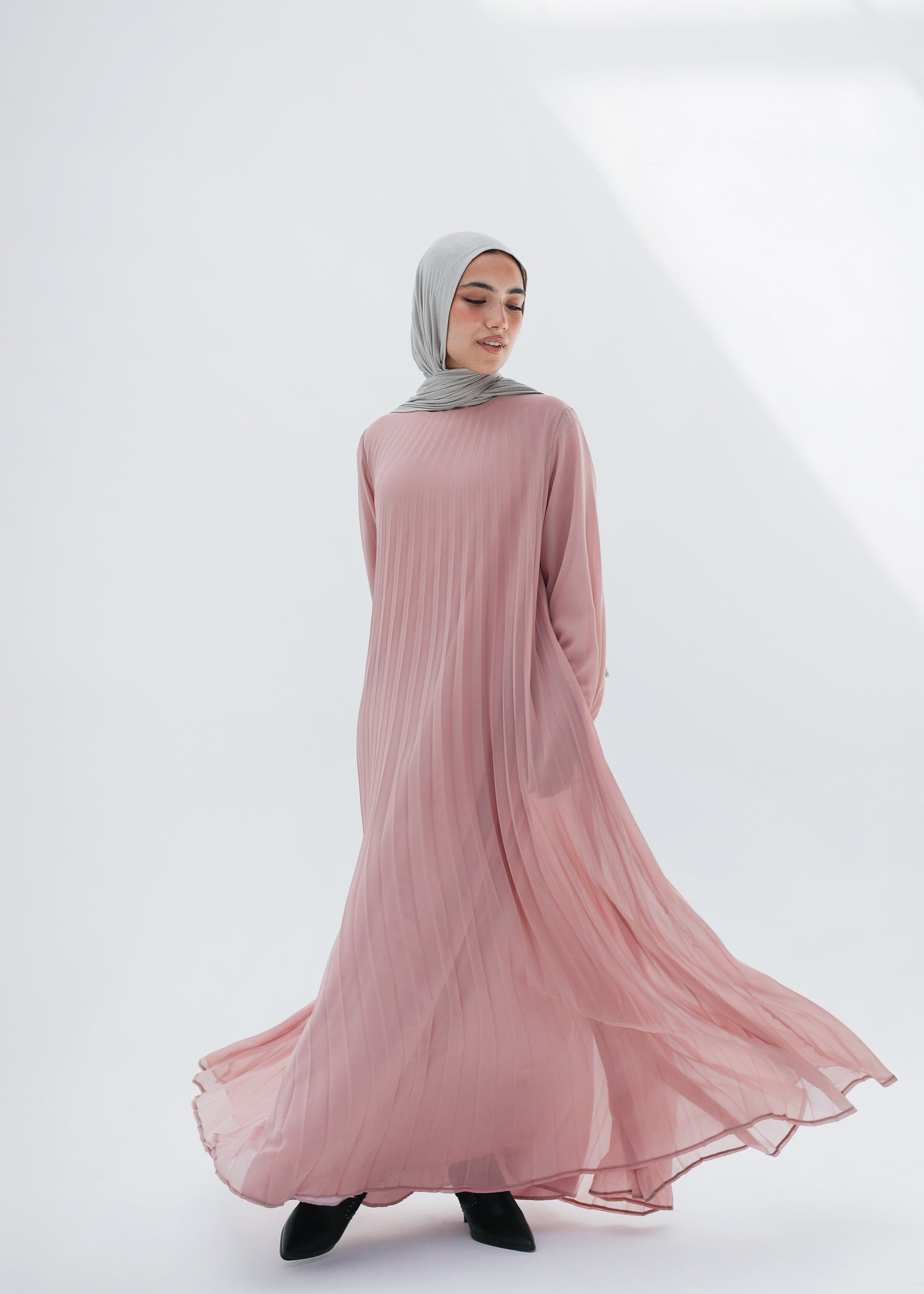 Cloach Pleated Dress In Pink