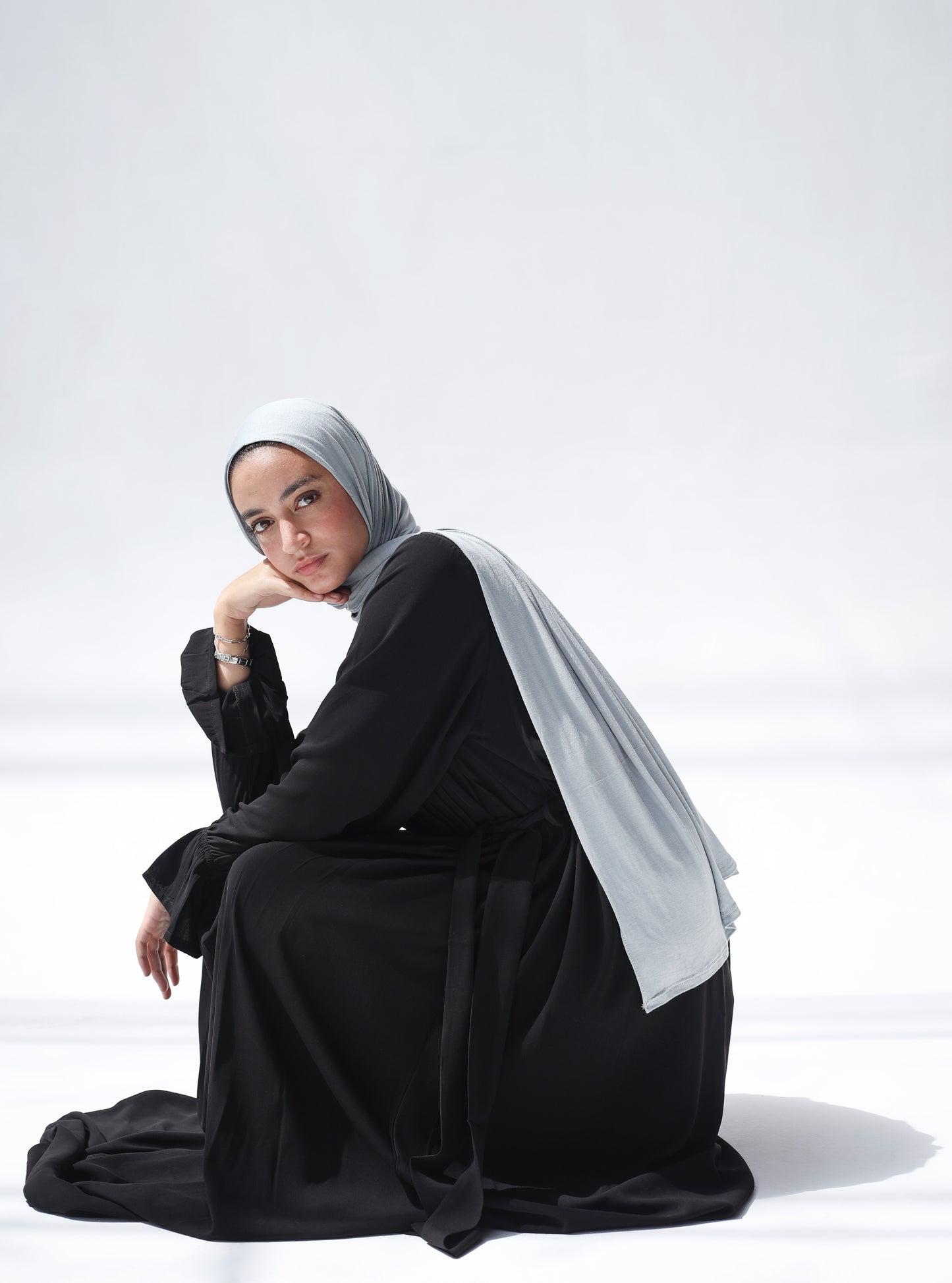 Front Pleated Abaya Dress