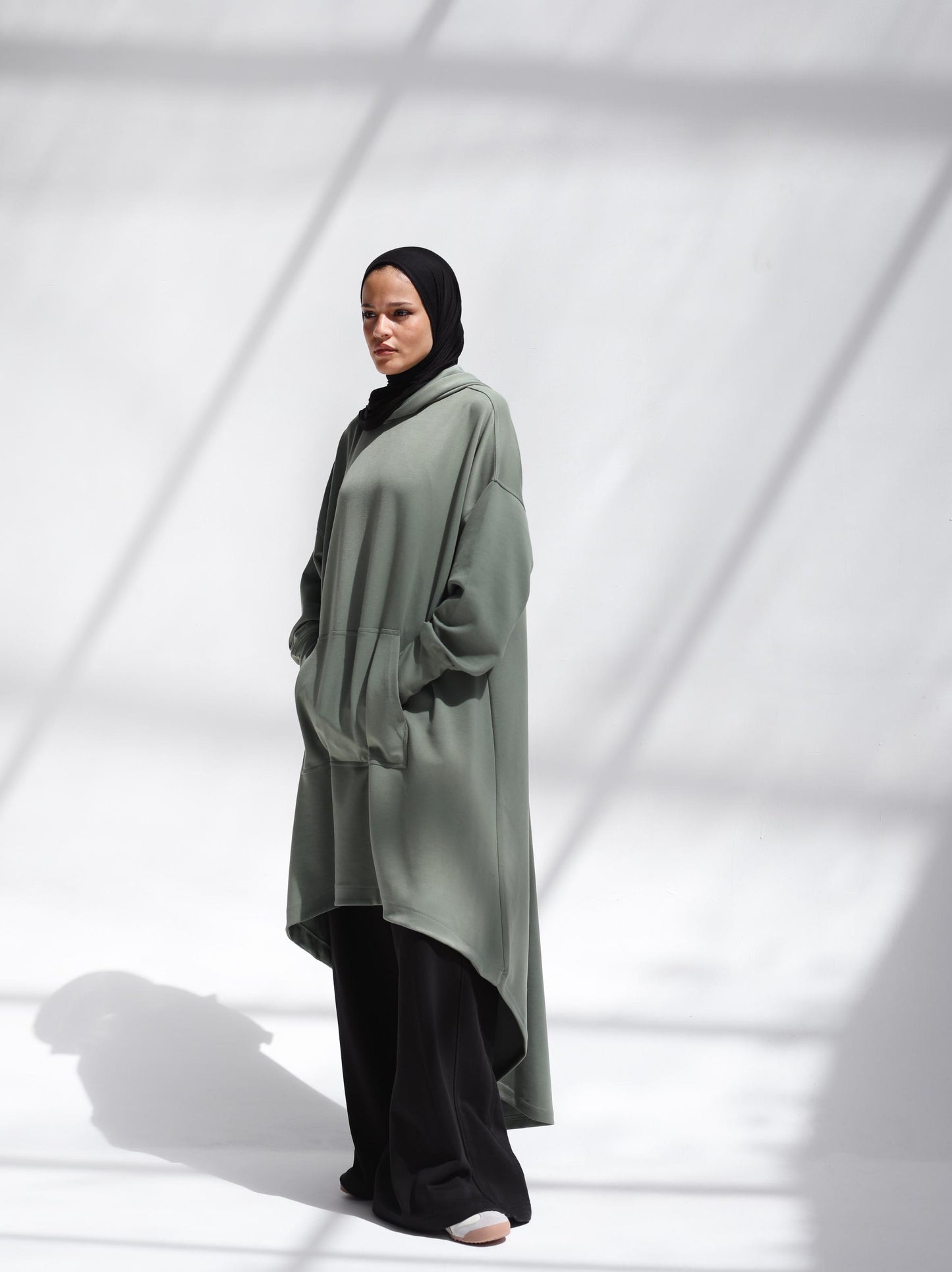 Urban Move Hoodie In Olive Green