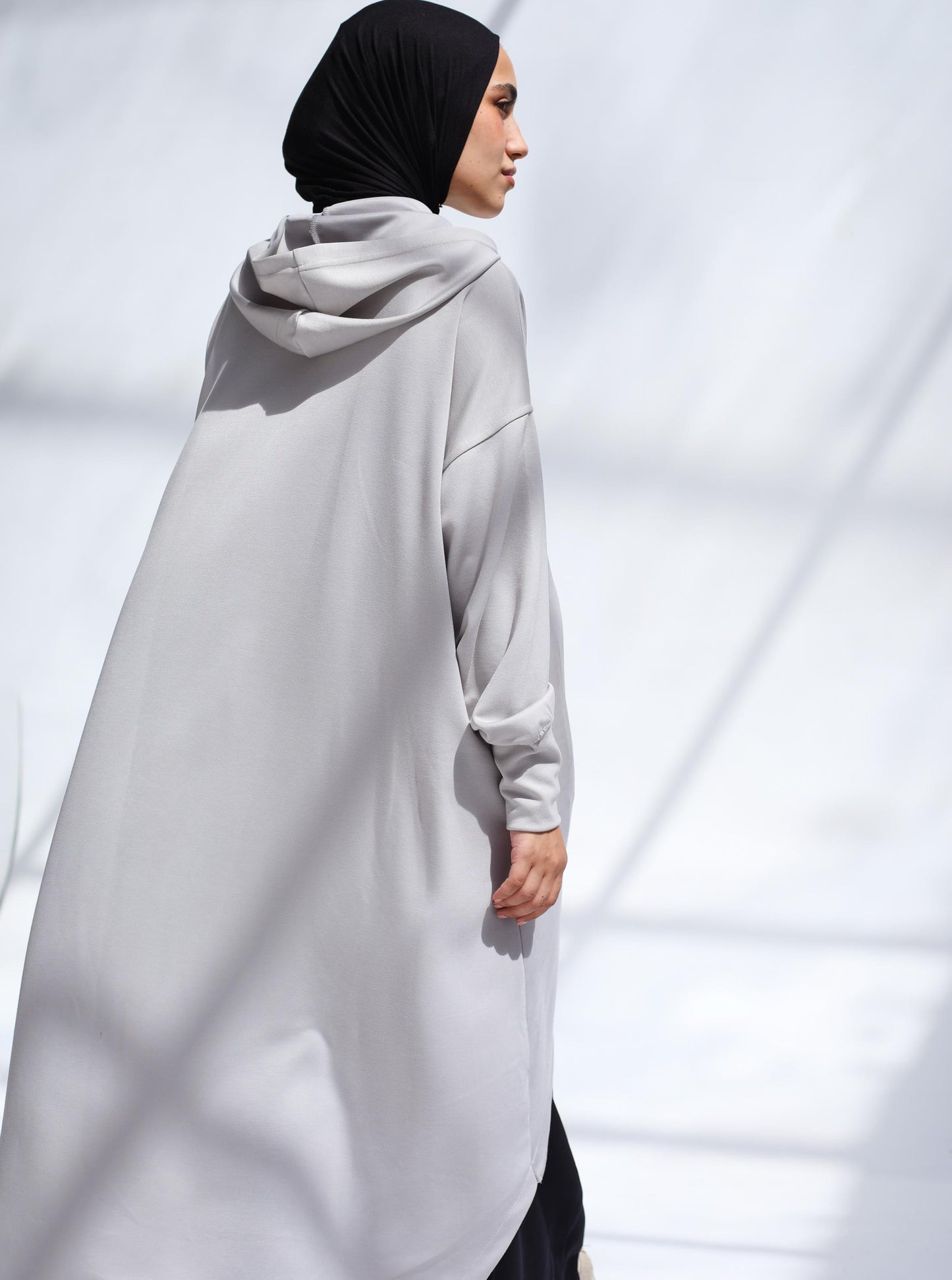 Urban Move Hoodie In Light Greige