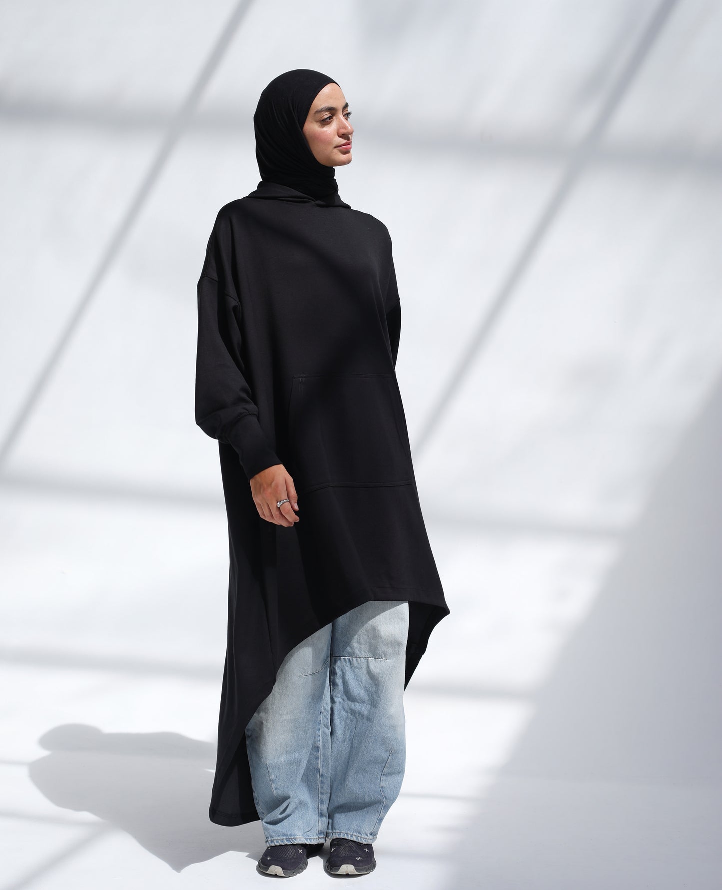 Urban Move Hoodie In Warm Black