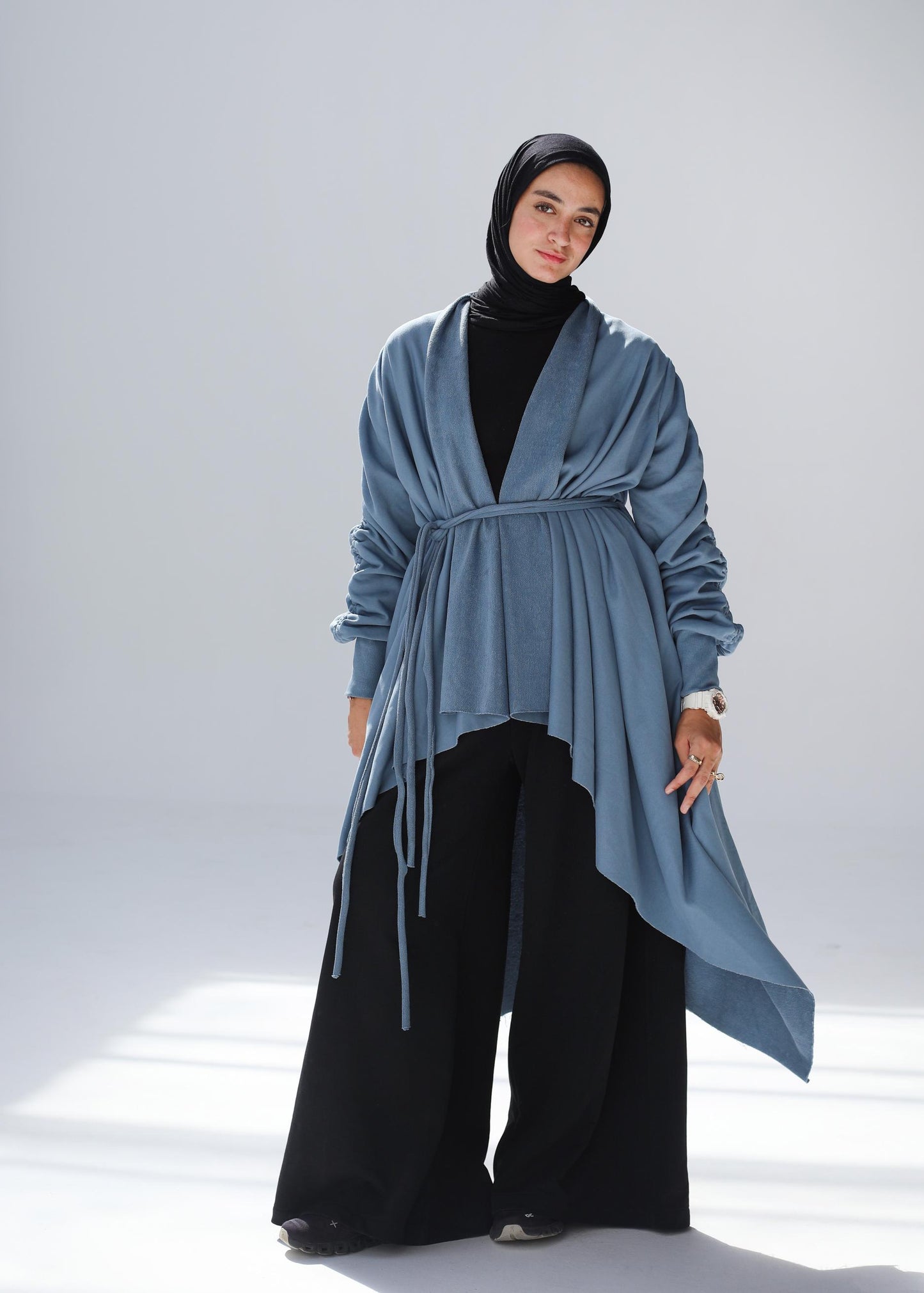 The Cascade Cardigan In Cloud Blue