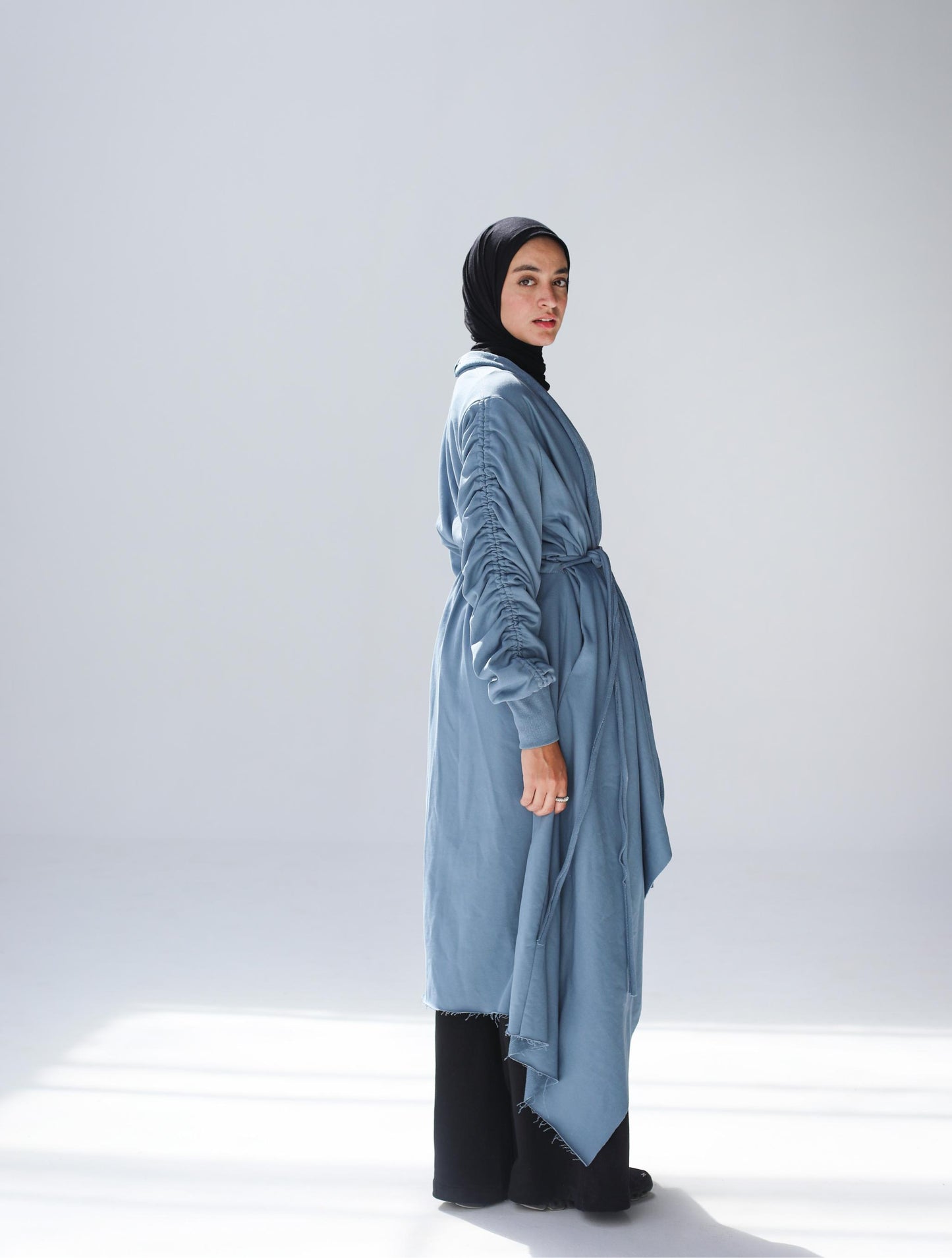 The Cascade Cardigan In Cloud Blue