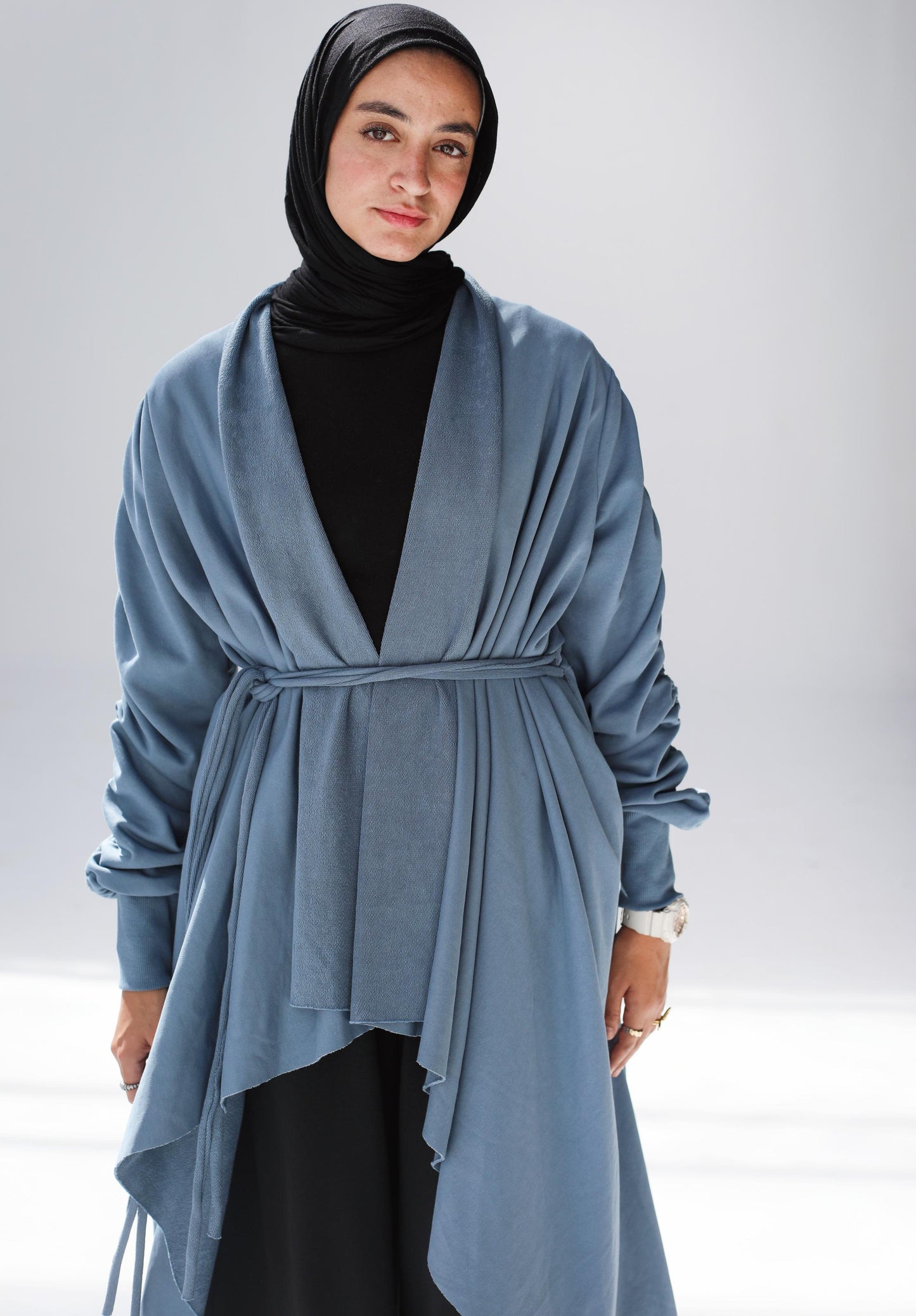 The Cascade Cardigan In Cloud Blue
