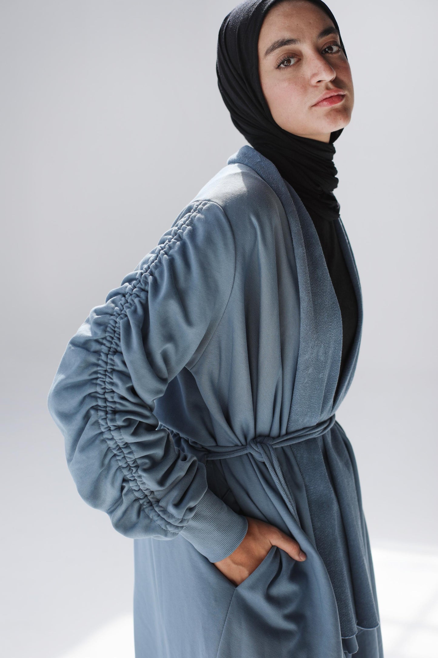 The Cascade Cardigan In Cloud Blue