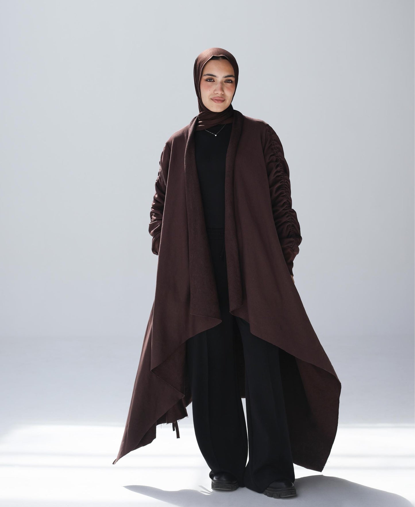 The Cascade Cardigan In chocolate mousse