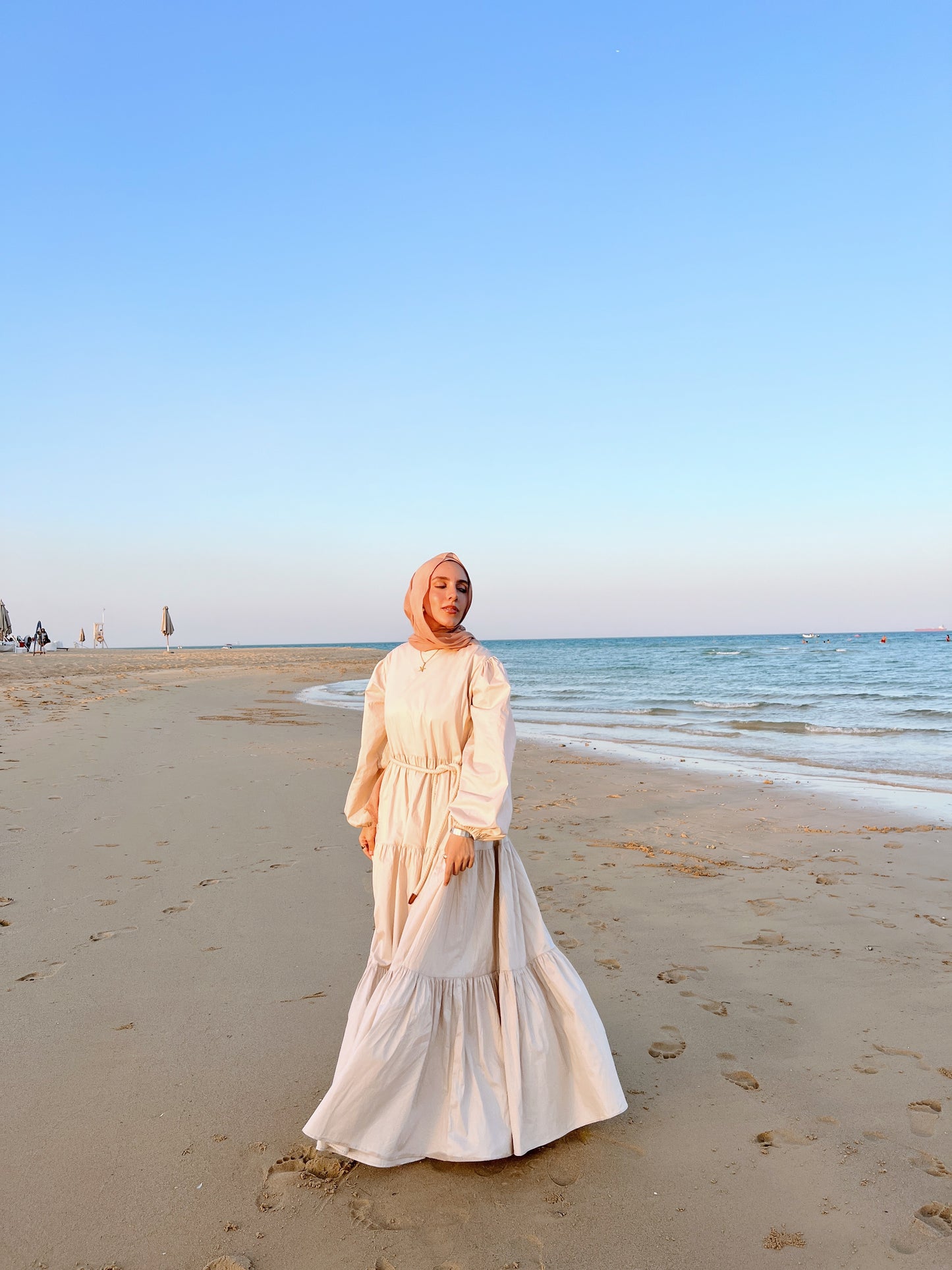 Poplin Gypsy Dress cream