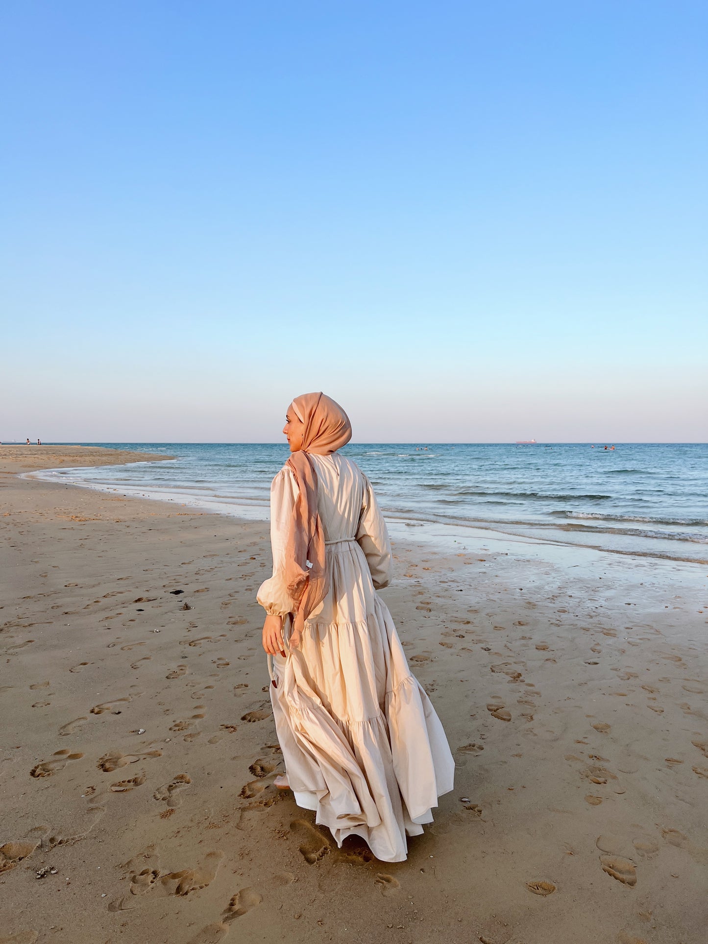 Poplin Gypsy Dress cream