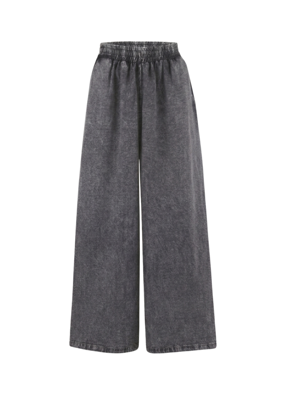 Wide Leg Black Denim Pants