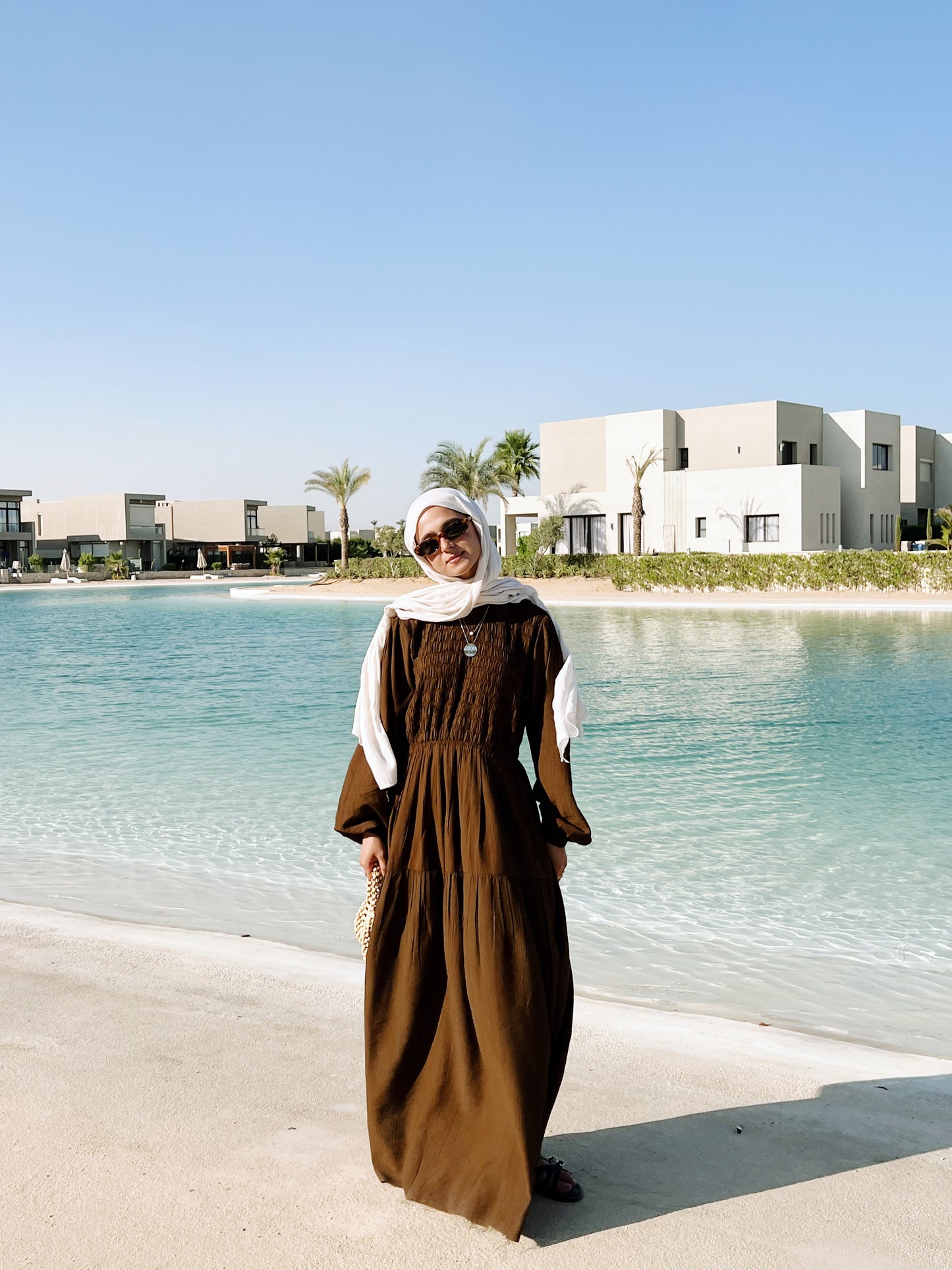 Weekend Wanderer Dress In Brown