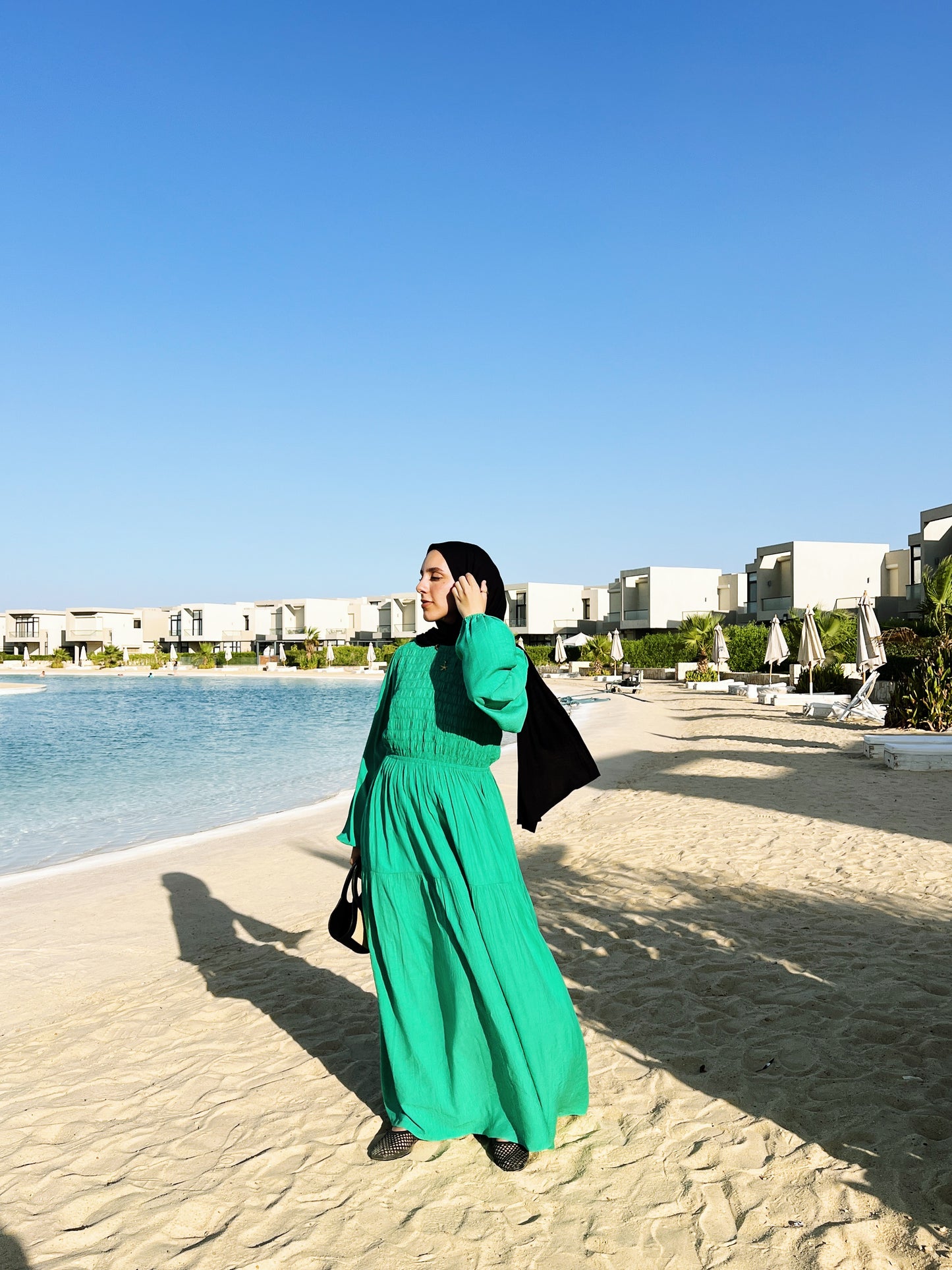 Weekend Wanderer Dress In Apple Green