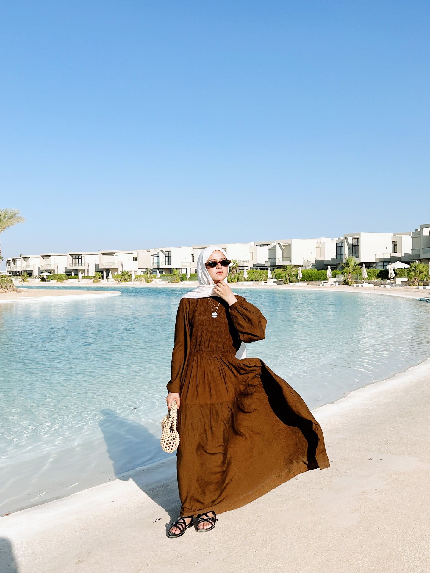 Weekend Wanderer Dress In Brown