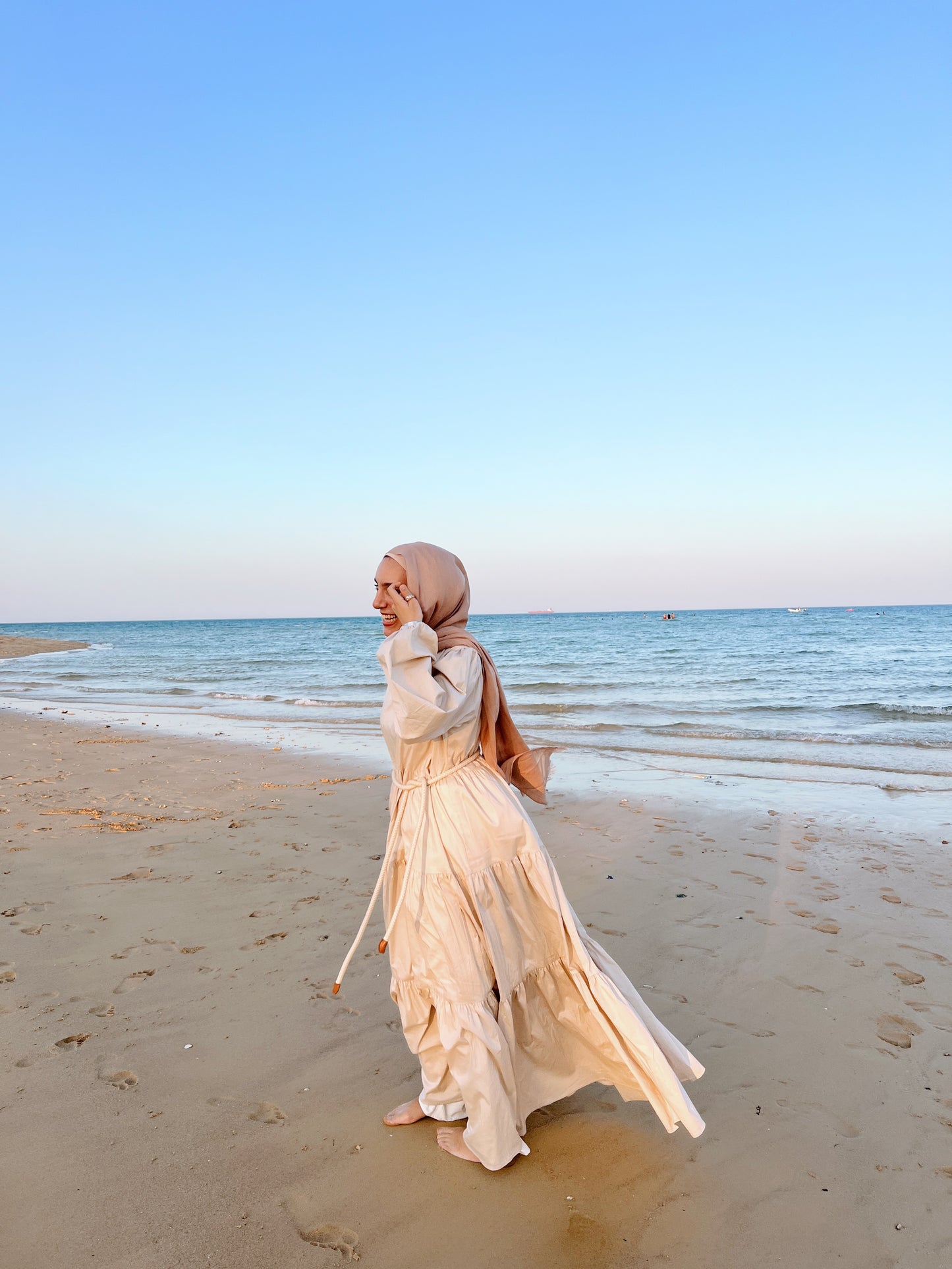 Poplin Gypsy Dress cream