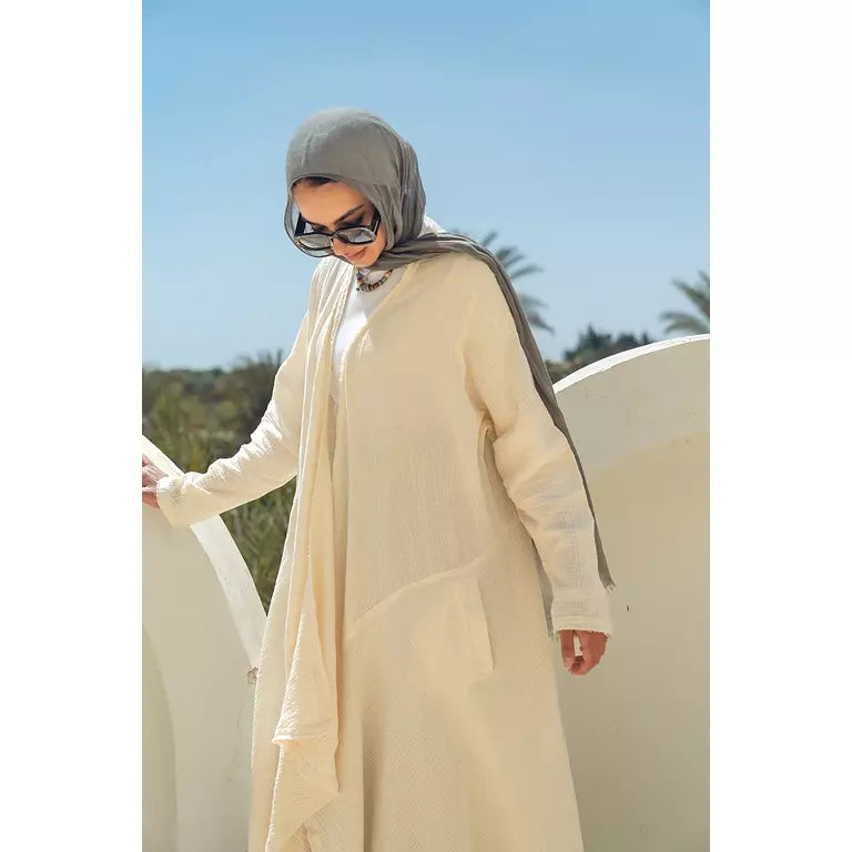 Waterfall Cardigan in Sand Beige