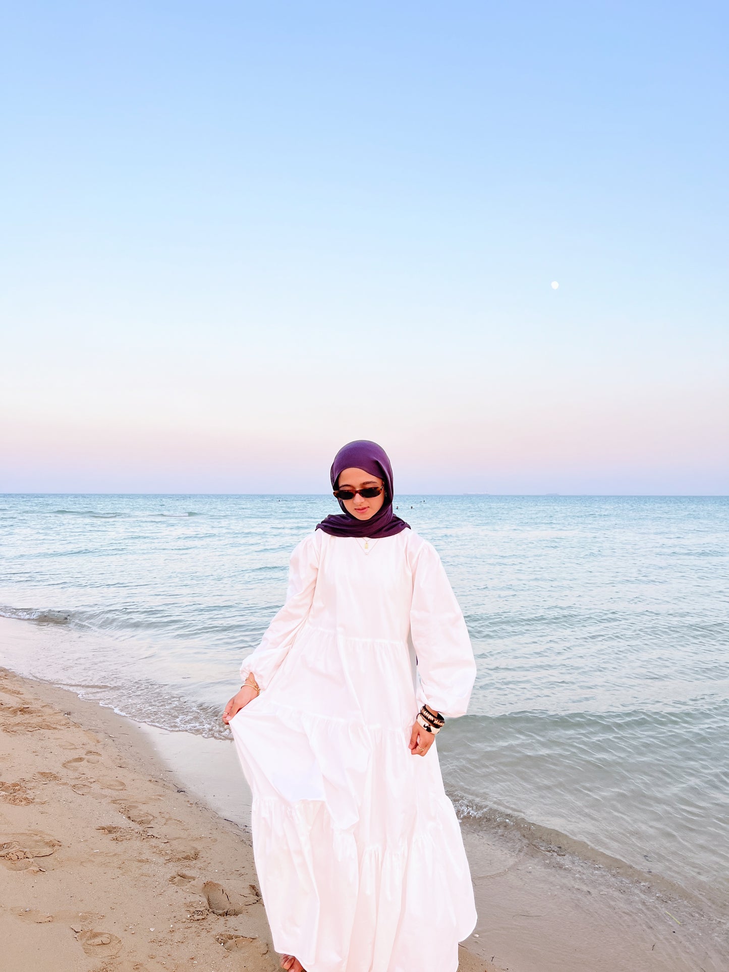 Poplin Gypsy Dress White