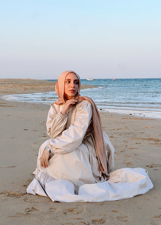 Poplin Gypsy Dress cream