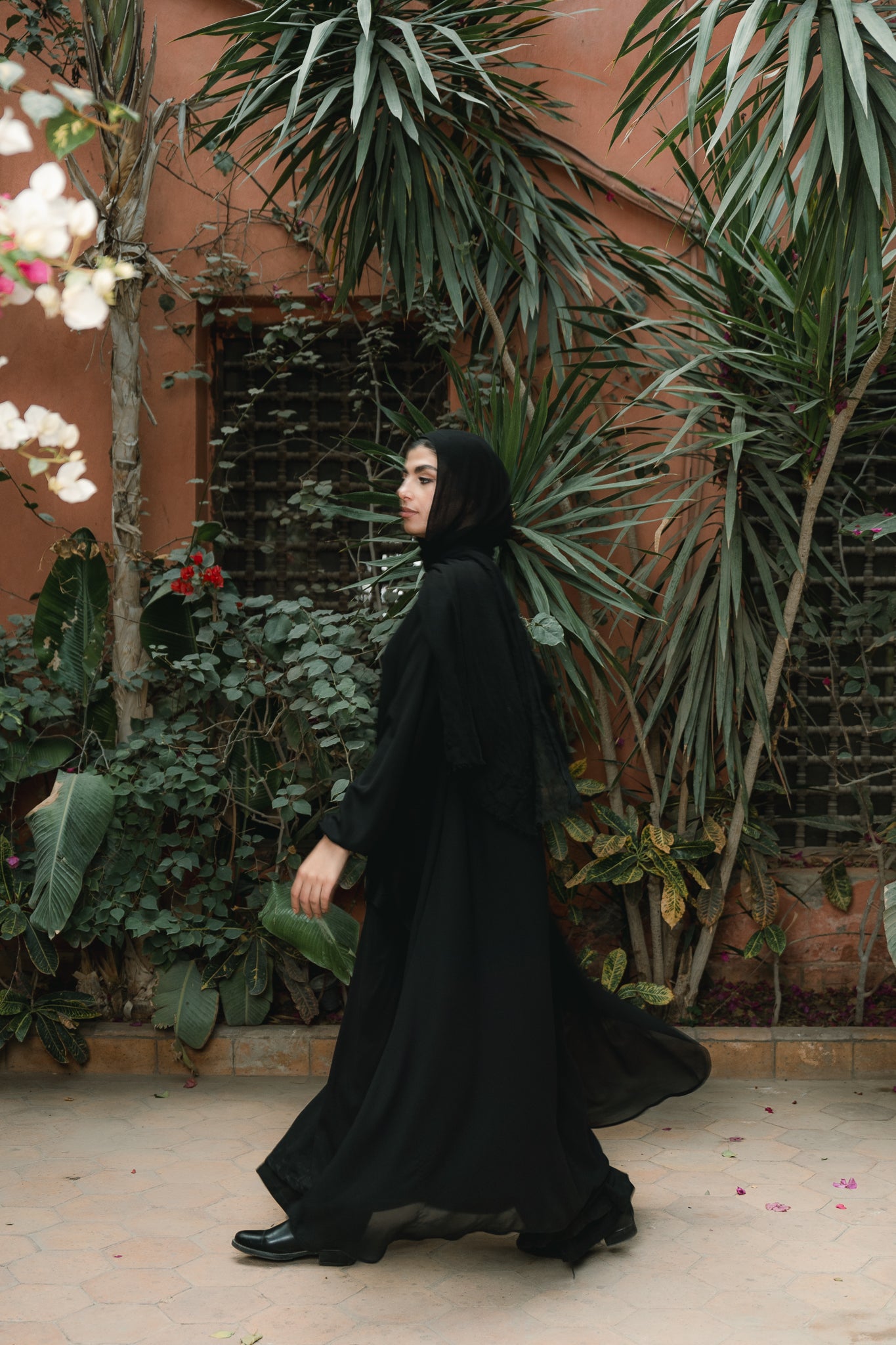 High Low Solid Abaya