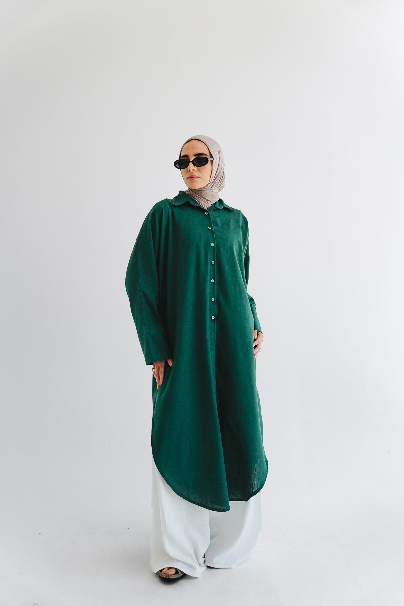 The Bayside Shirt In Emerald Green