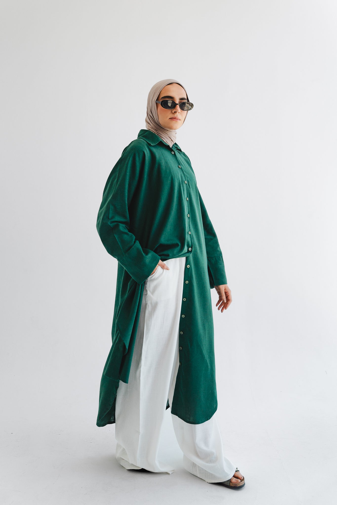The Bayside Shirt In Emerald Green