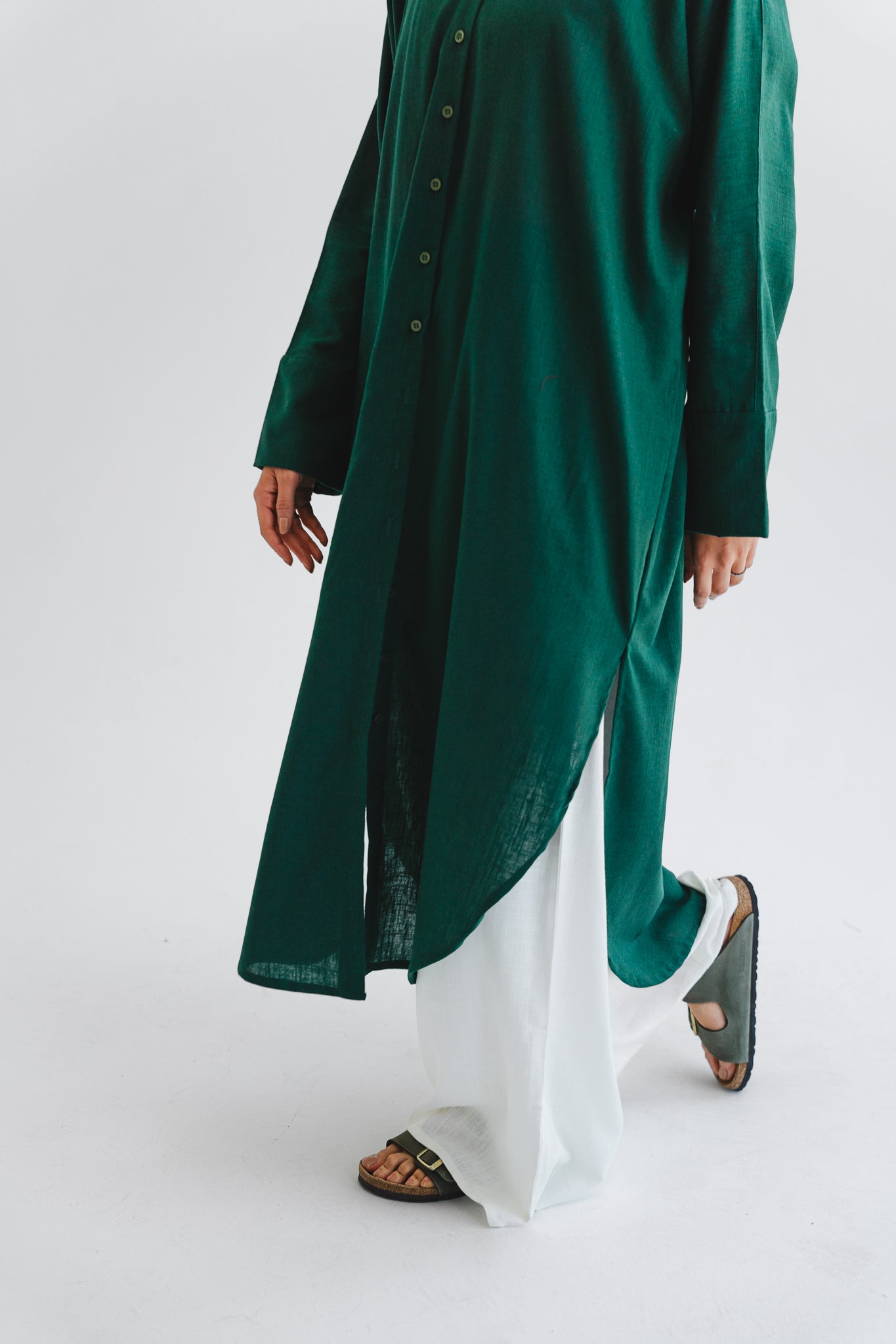 The Bayside Shirt In Emerald Green
