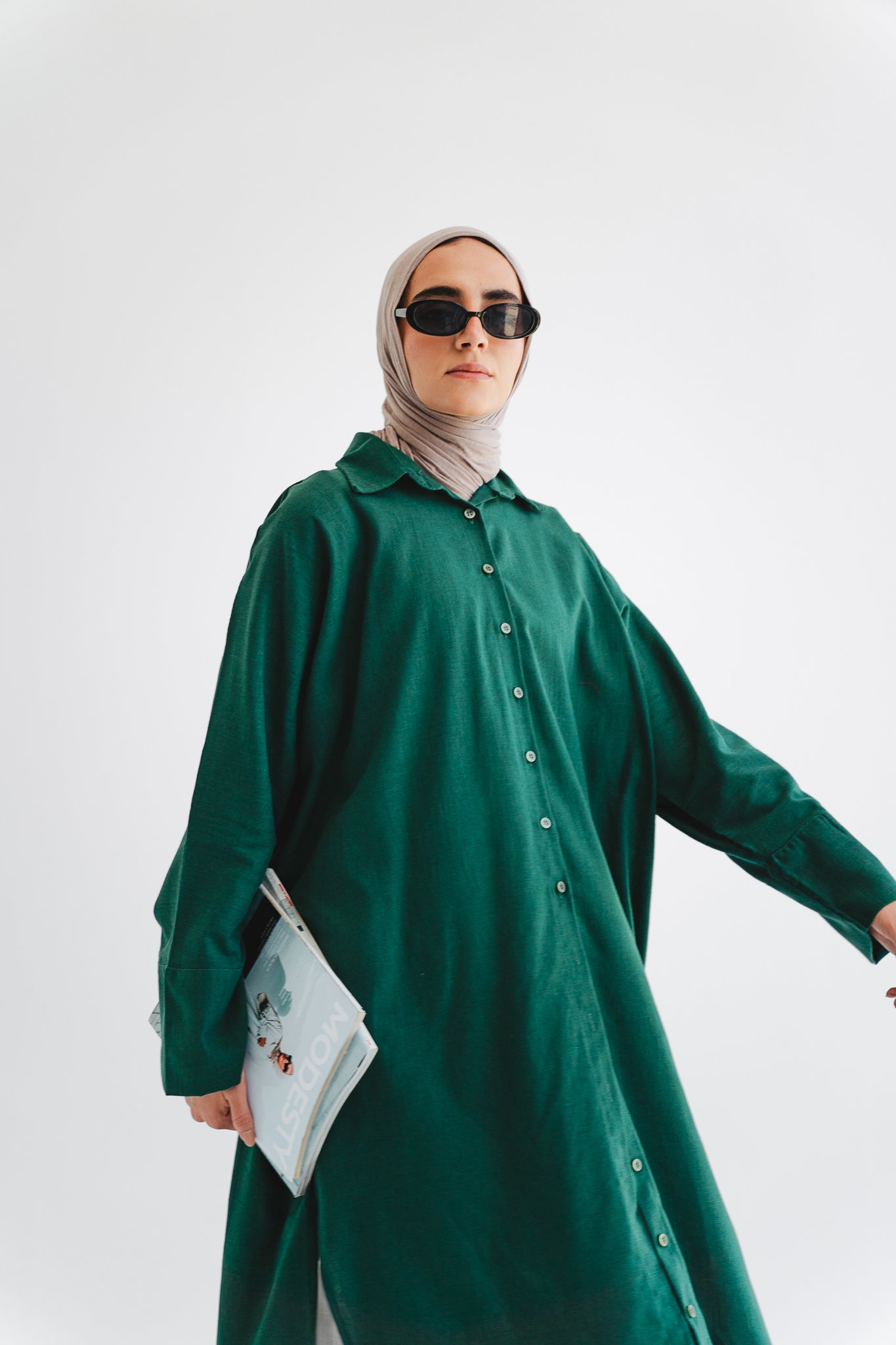 The Bayside Shirt In Emerald Green