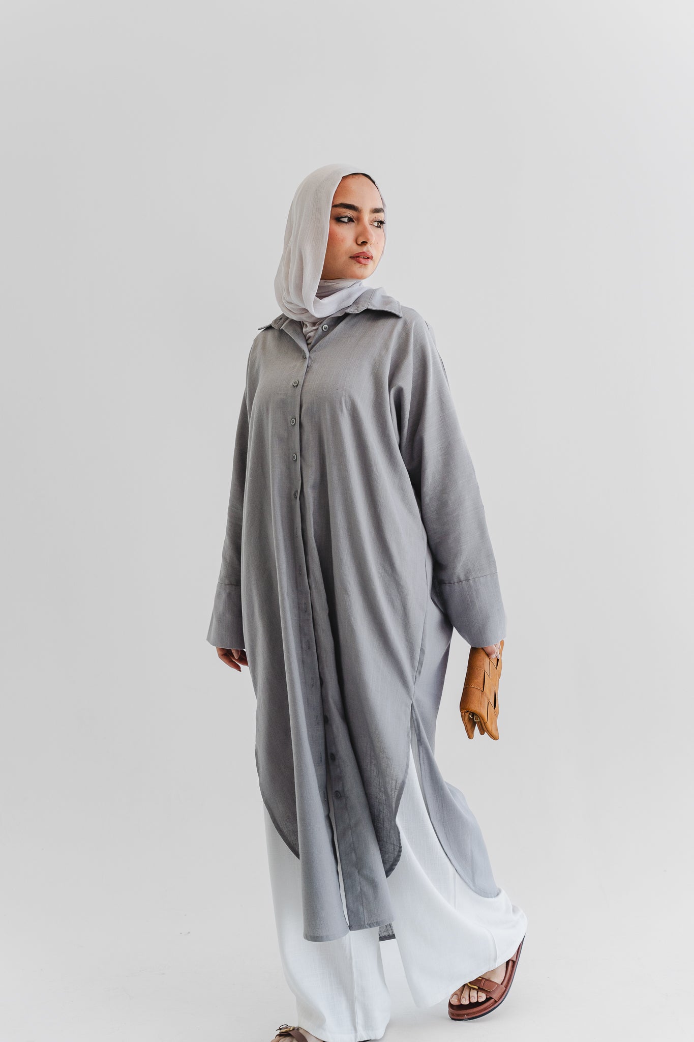 The Bayside Shirt In Cloud Gray