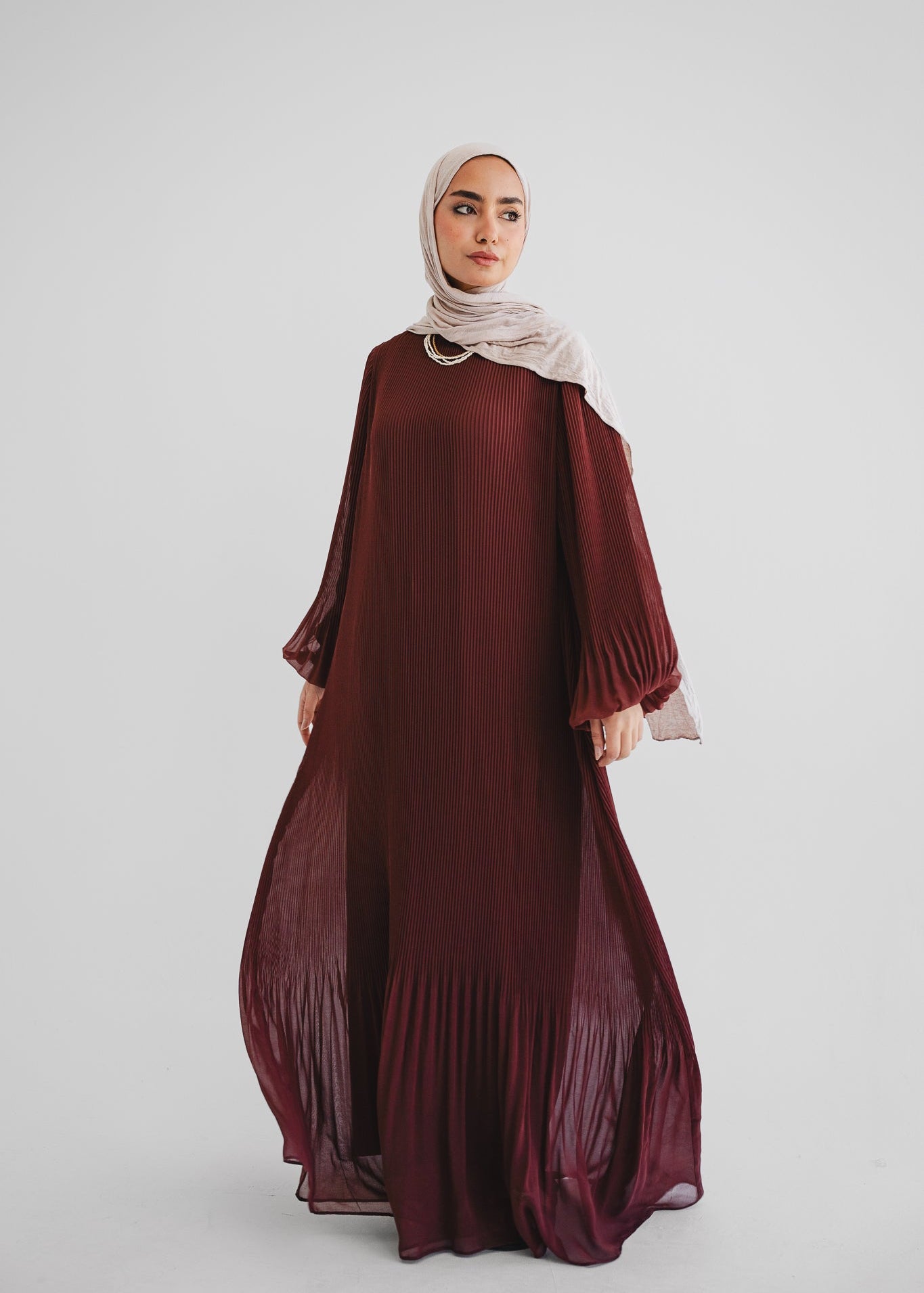 Dreamy Swirl Dress In Rust Berry