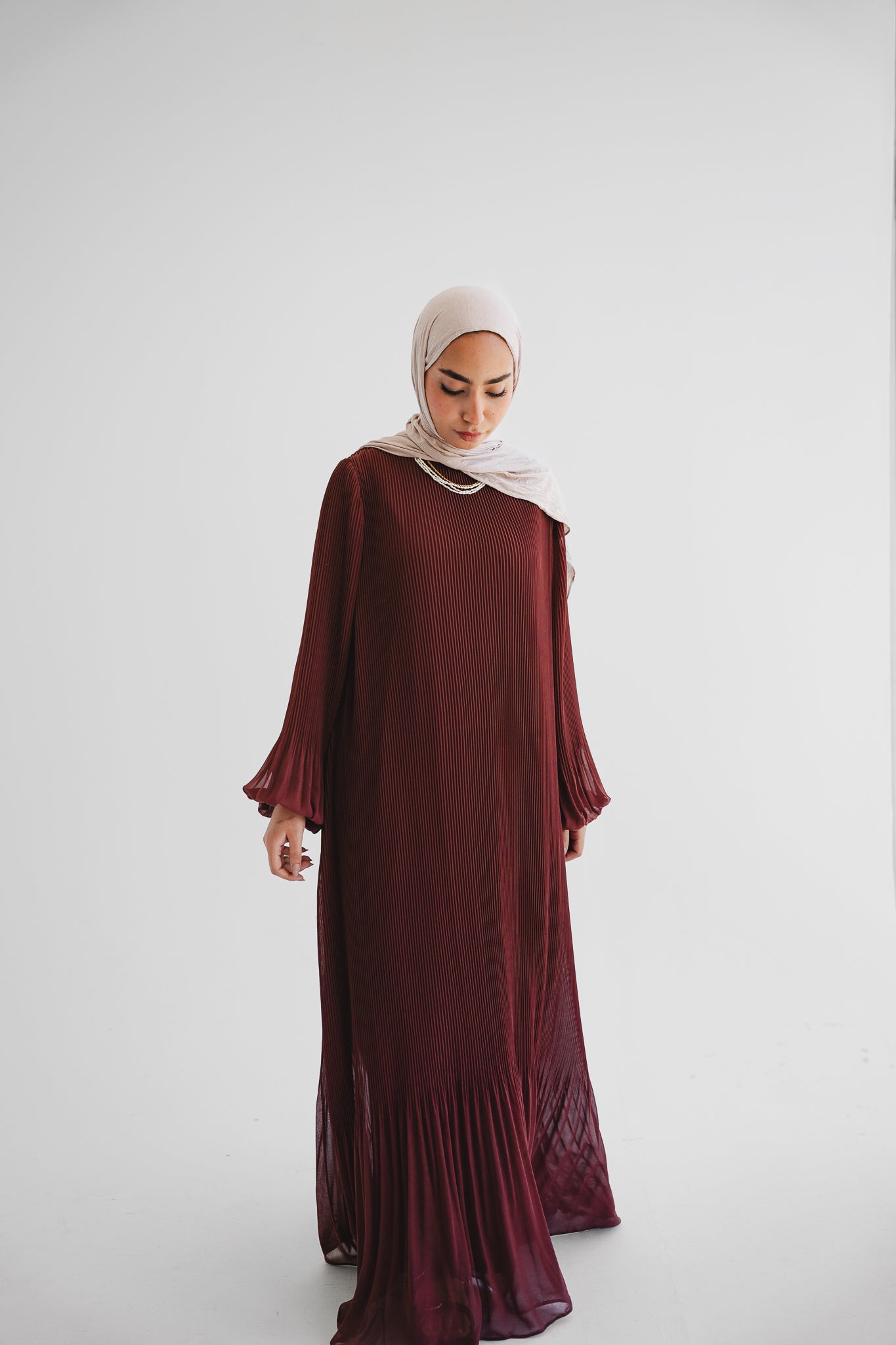 Dreamy Swirl Dress In Rust Berry