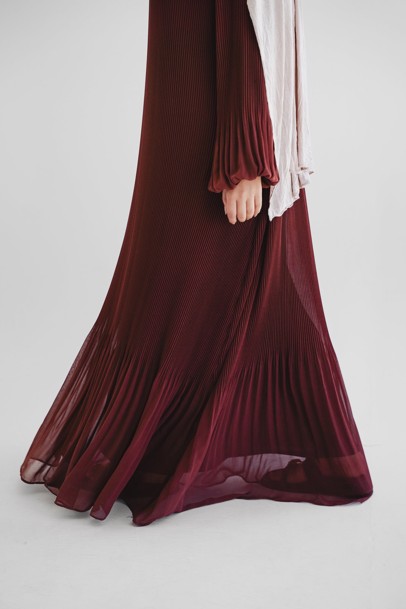 Dreamy Swirl Dress In Rust Berry