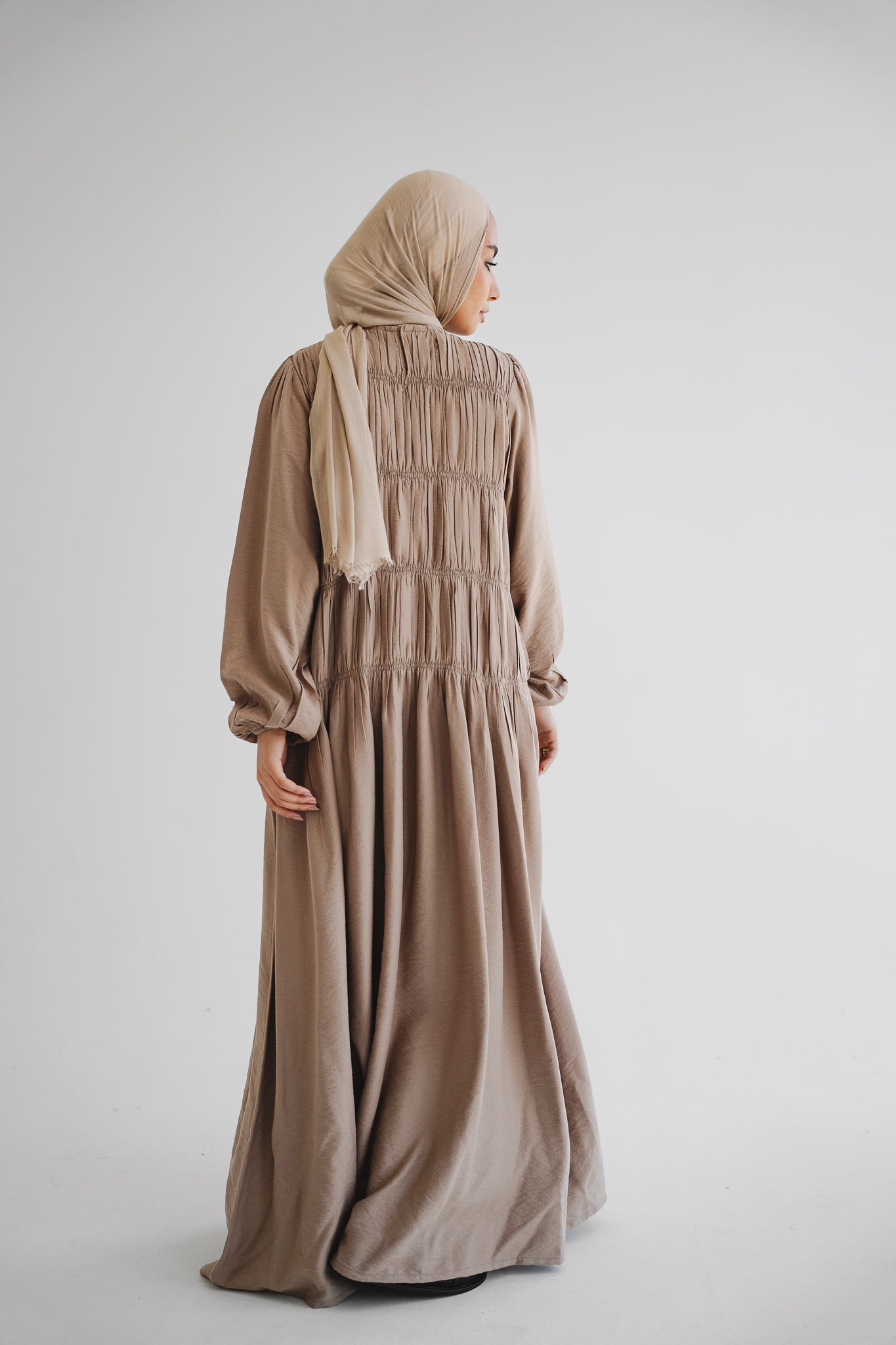 Latte Soft Gather Dress