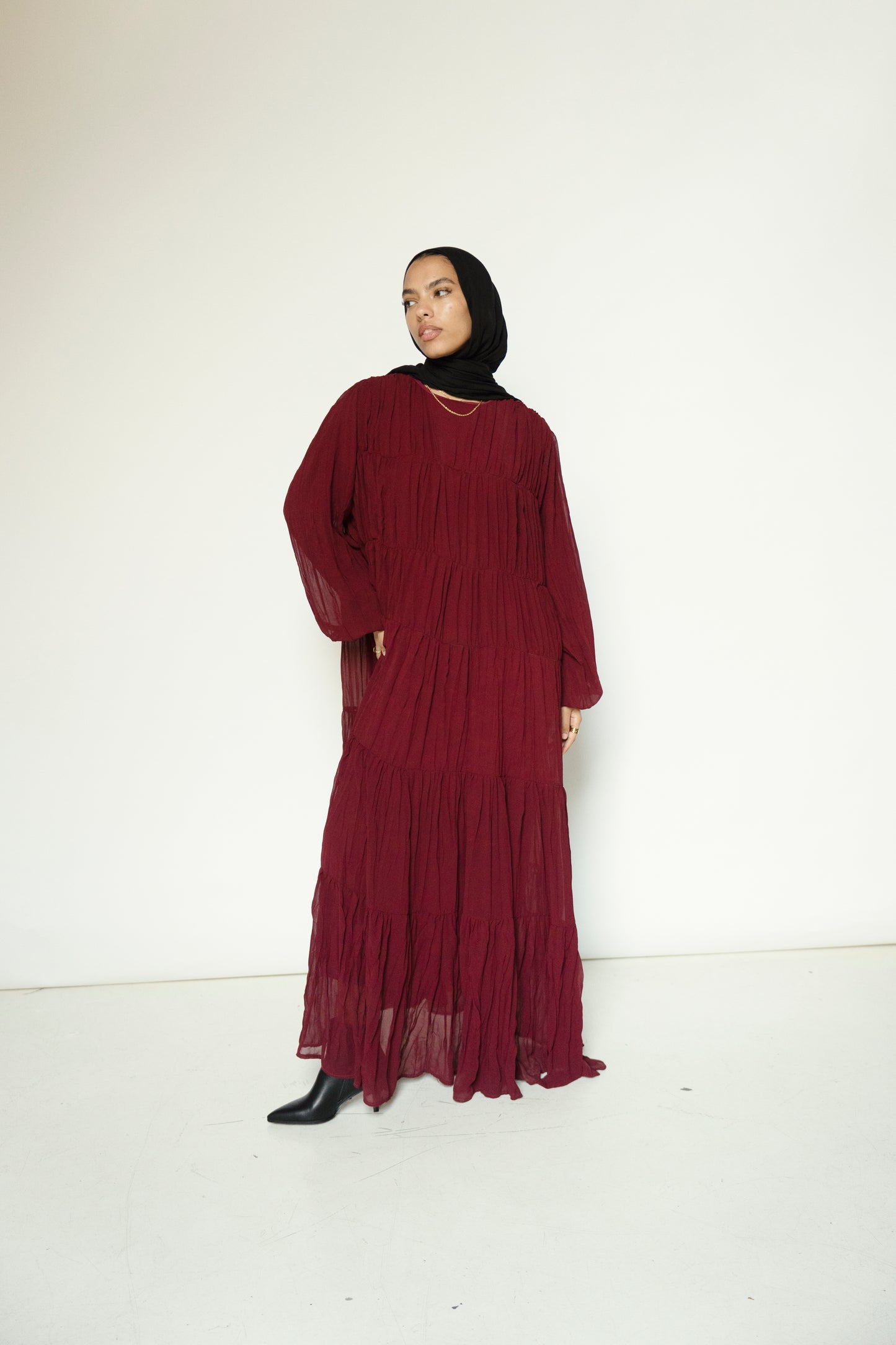 The Dreamfall Dress in Burgundy