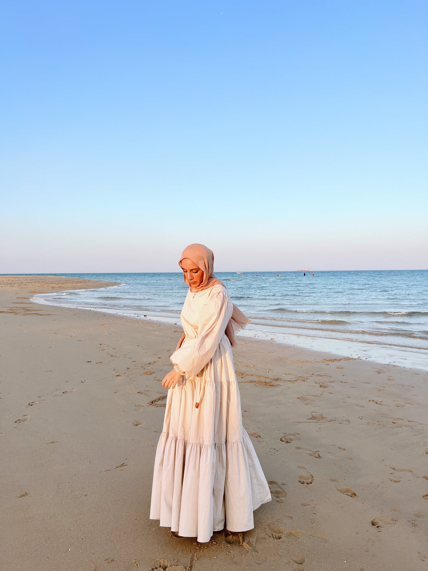 Poplin Gypsy Dress cream