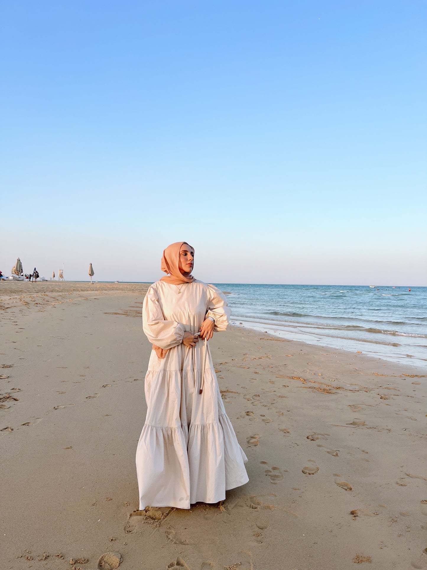 Poplin Gypsy Dress cream