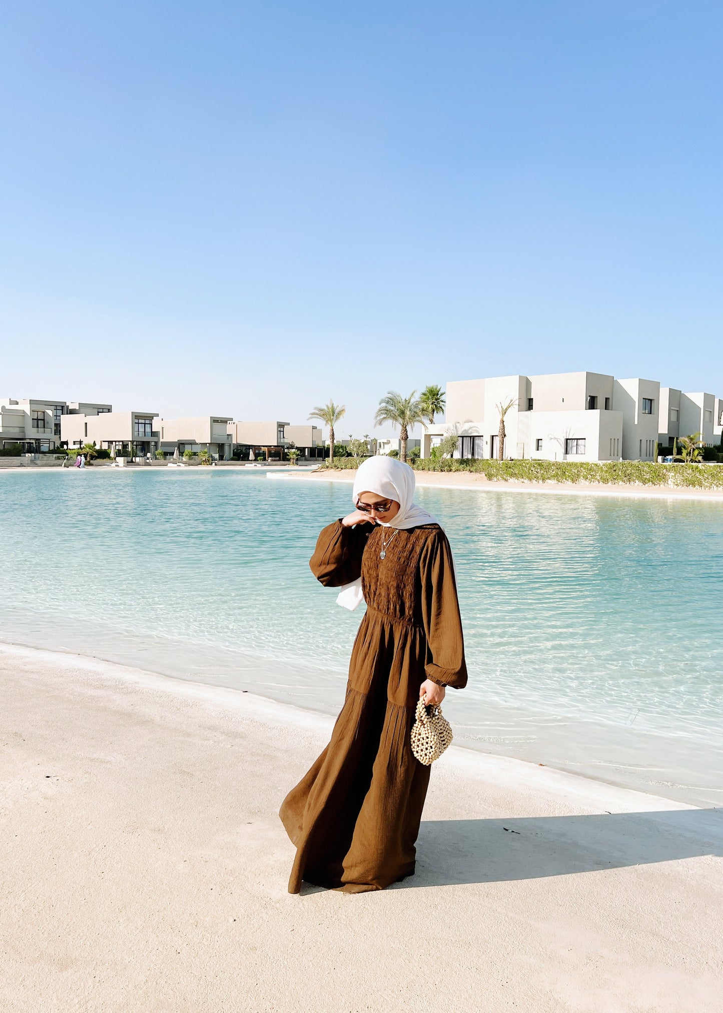 Weekend Wanderer Dress In Brown