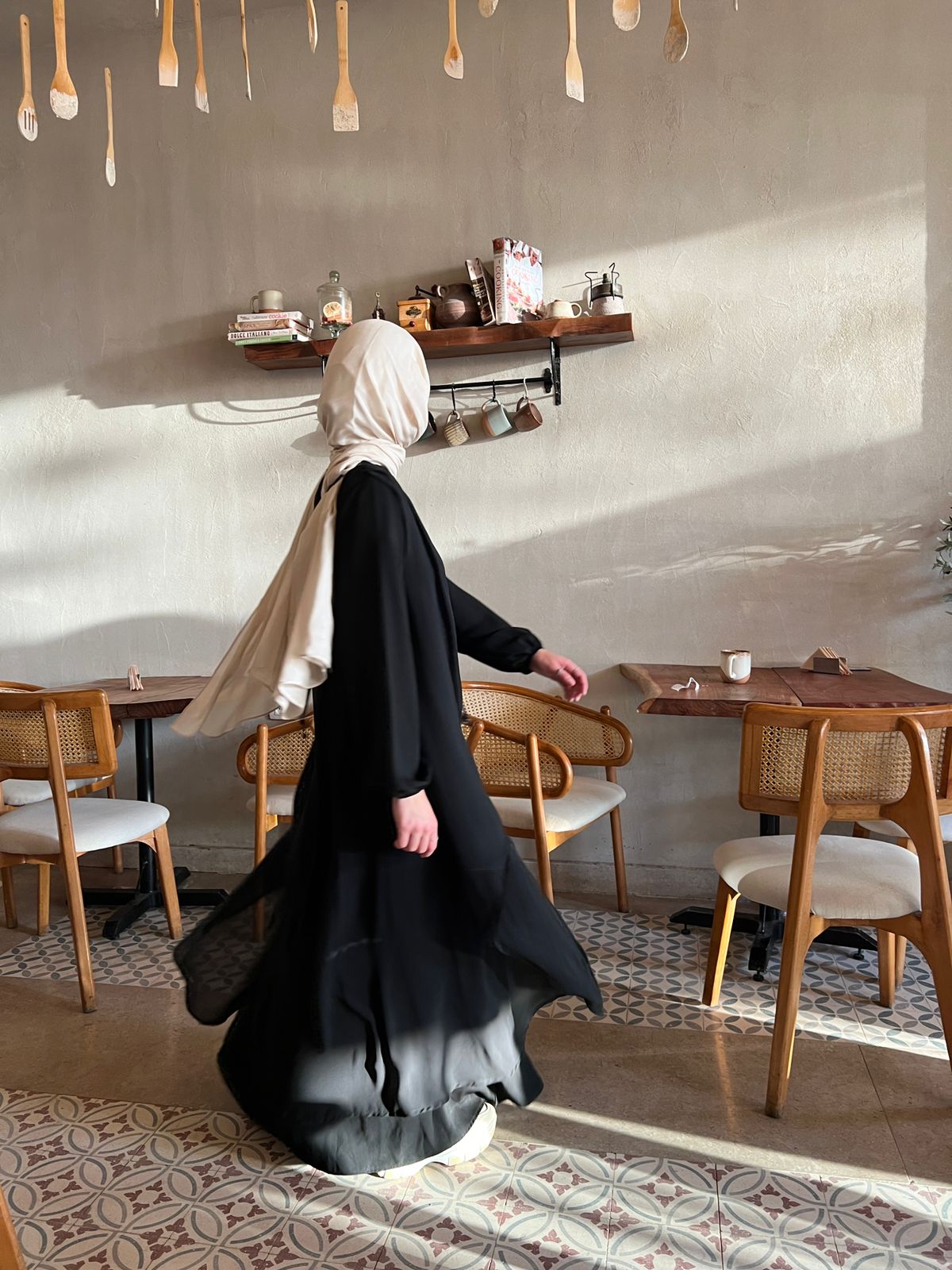 High Low Solid Abaya
