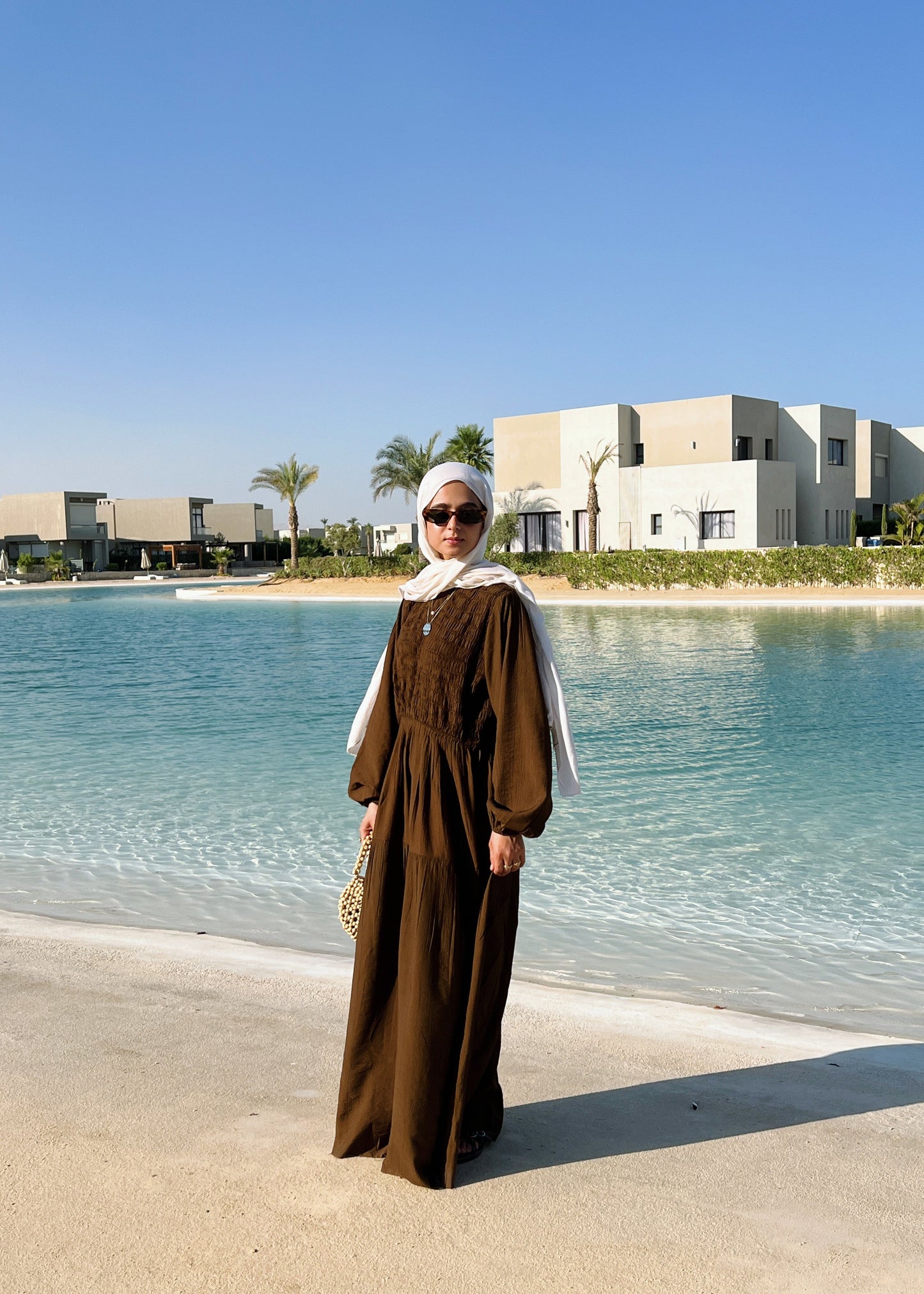 Weekend Wanderer Dress In Brown
