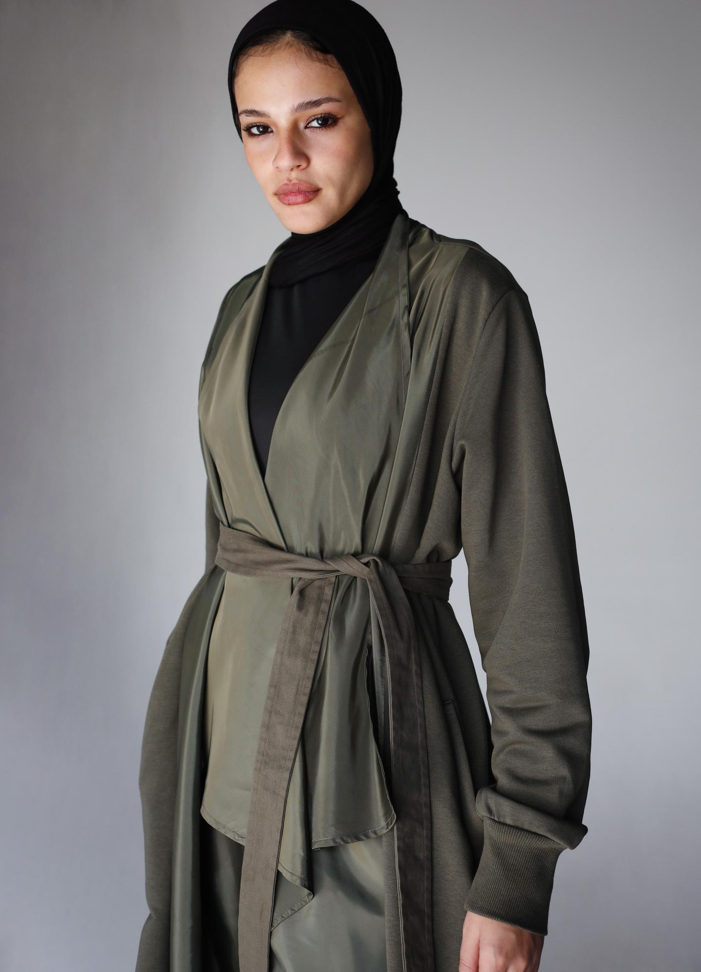 The Flowline Cardigan In Olive Oil