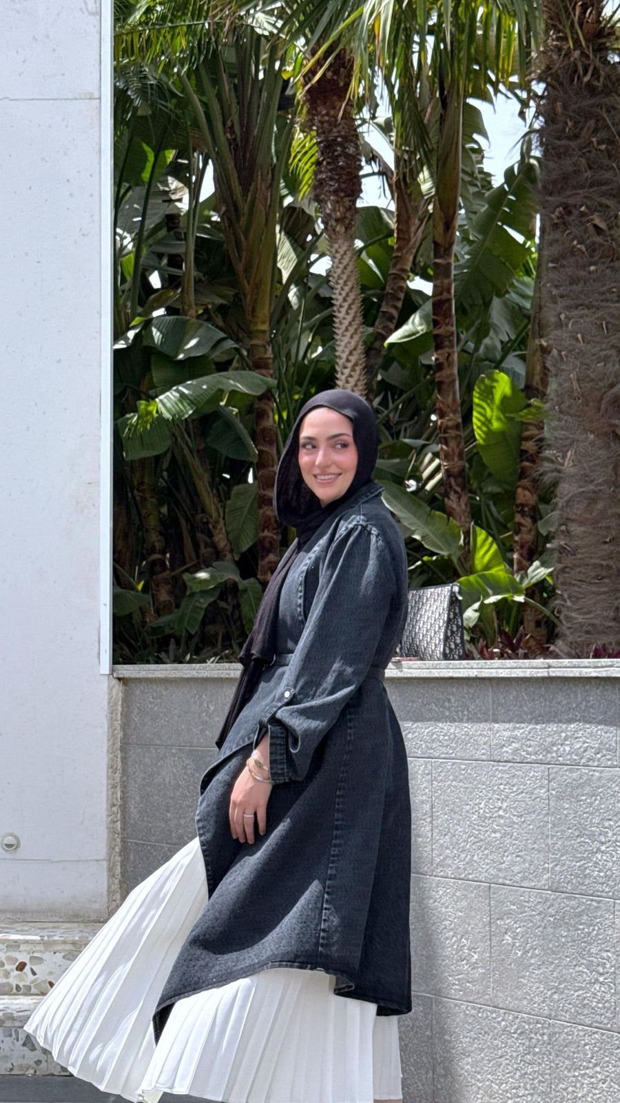 Black Studded Denim Cardigan