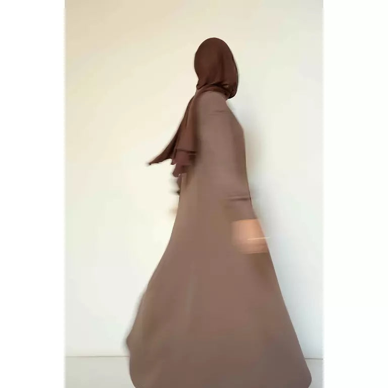 Seamline Dress in Taupe Brown