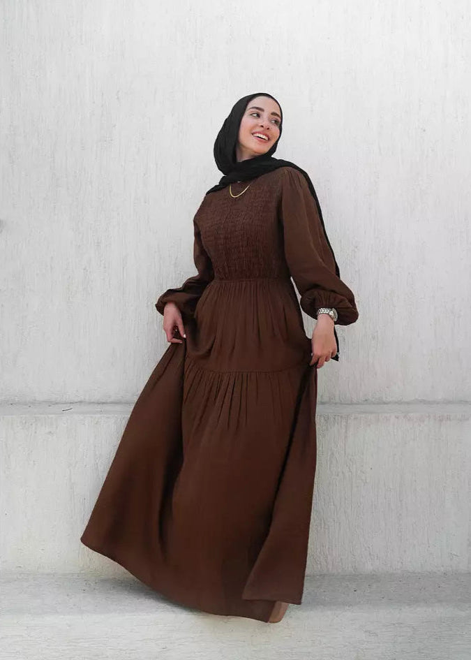 Weekend Wanderer Dress In Brown