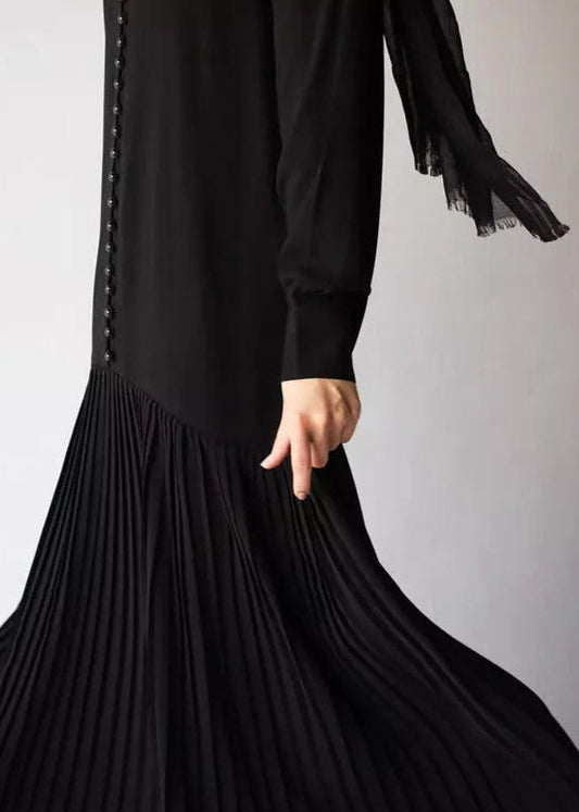 Buttoned Pleated Abaya