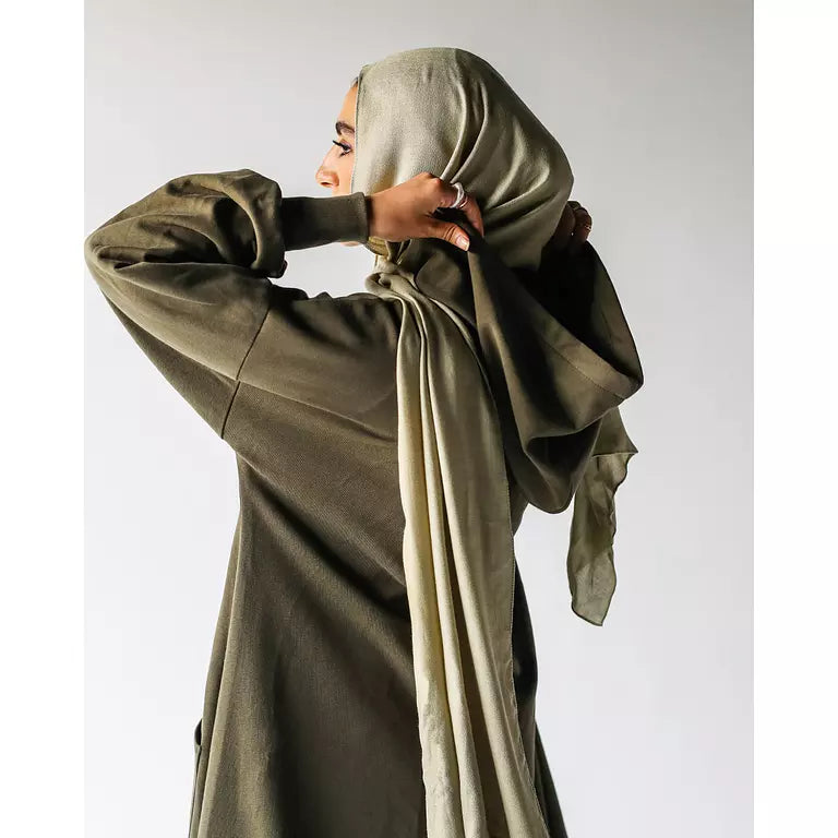 Milton Hoodie Dress In Olive