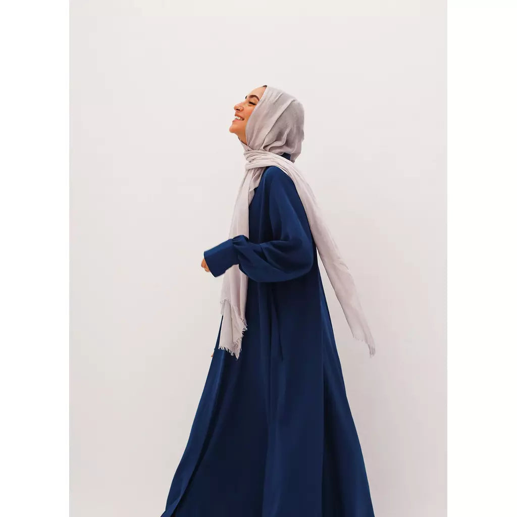 9-5 Elegance Shirt Dress In Navy Blue
