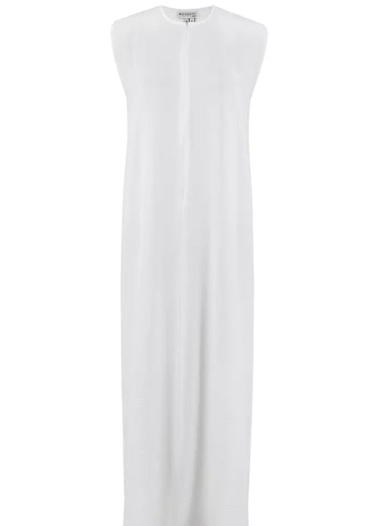 Basic Sleeveless White Abaya